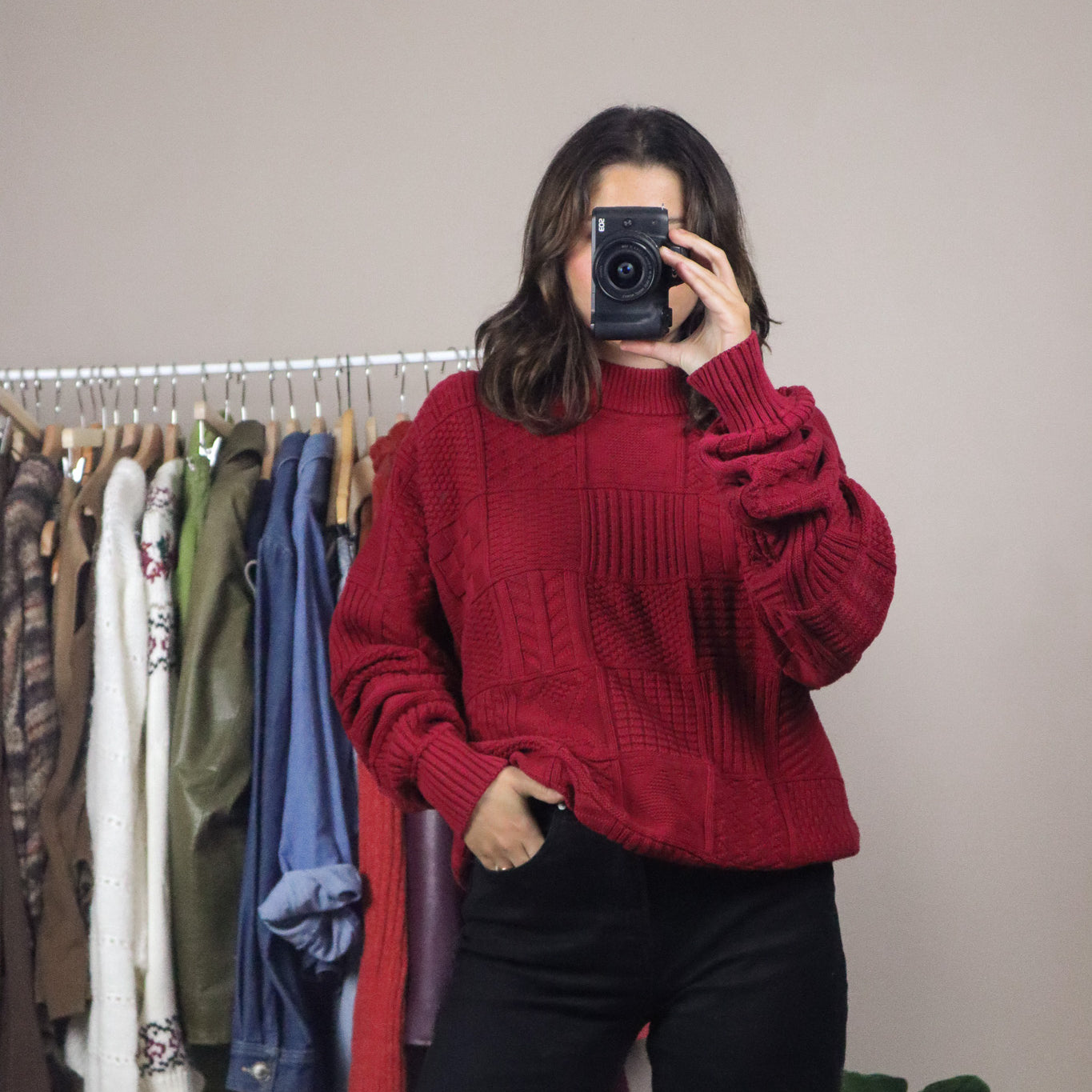 Vintage x Pattered Sweater (L)