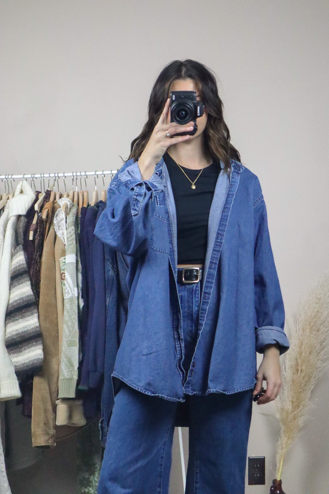 Vintage x Denim Button Down (XL)