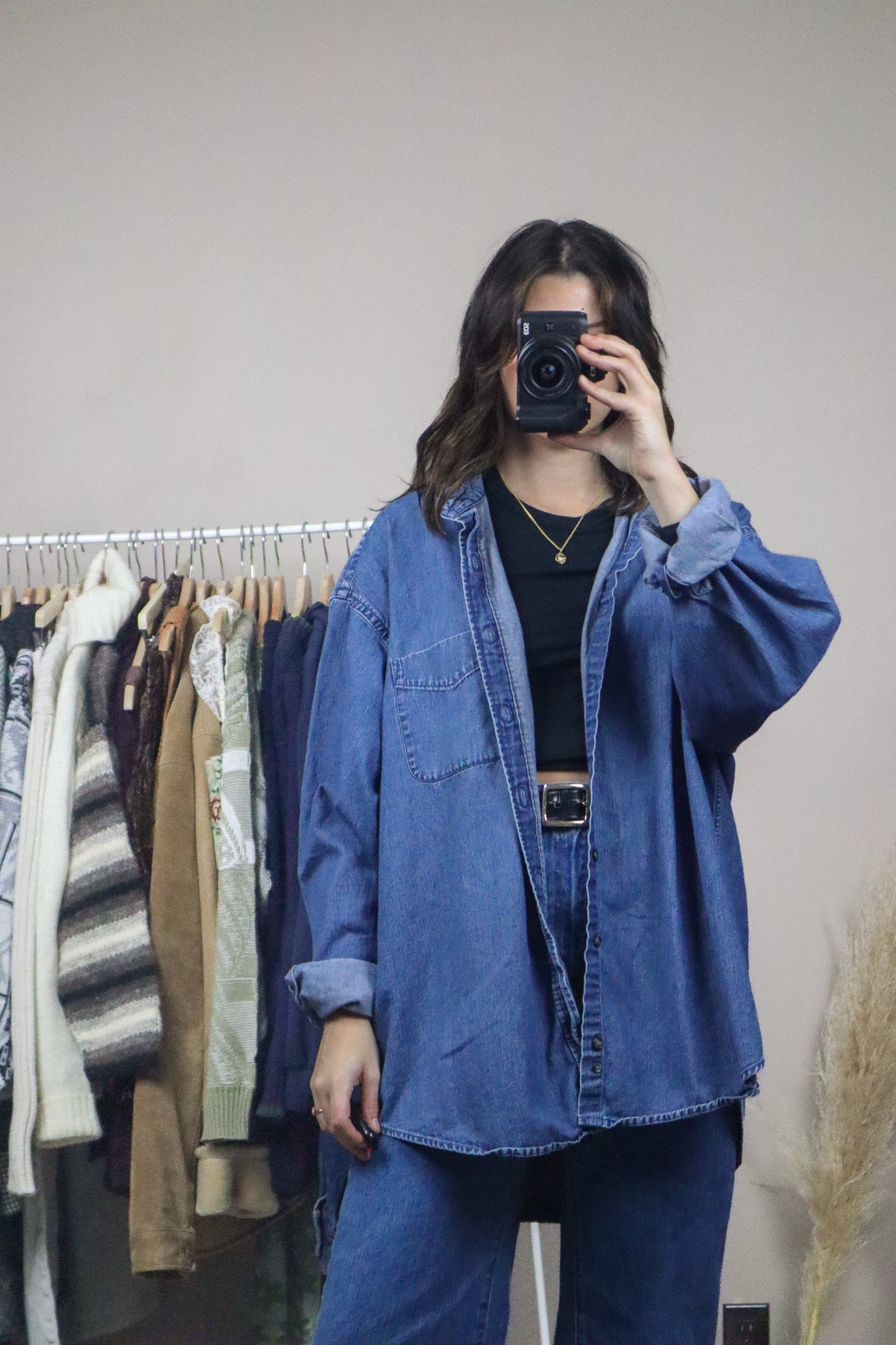 Vintage x Denim Button Down (XL)