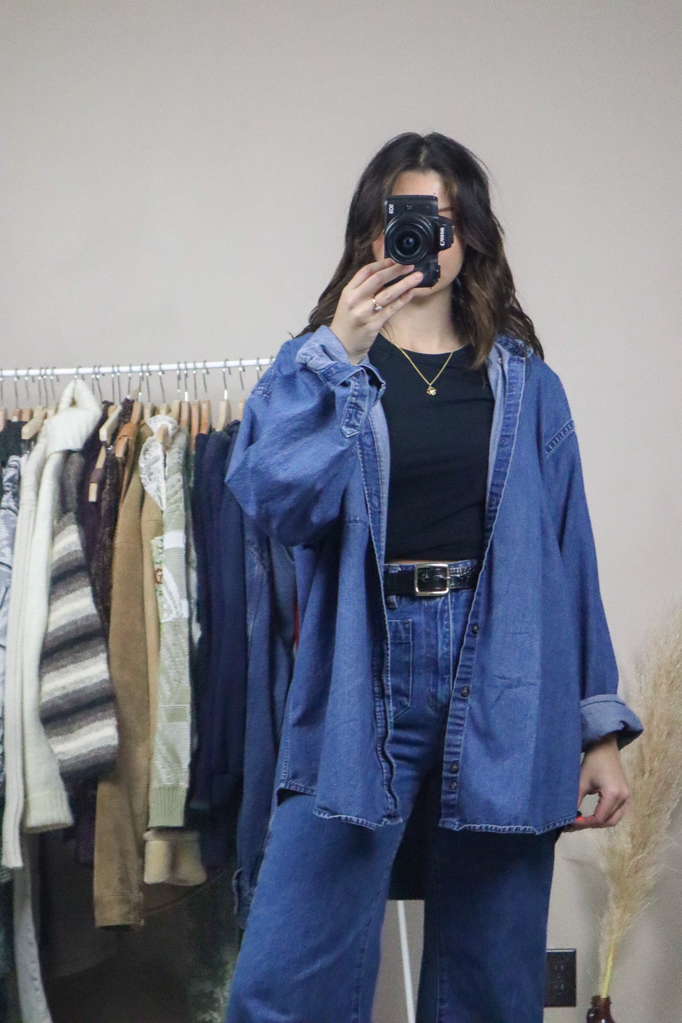 Vintage x Denim Button Down (XL)