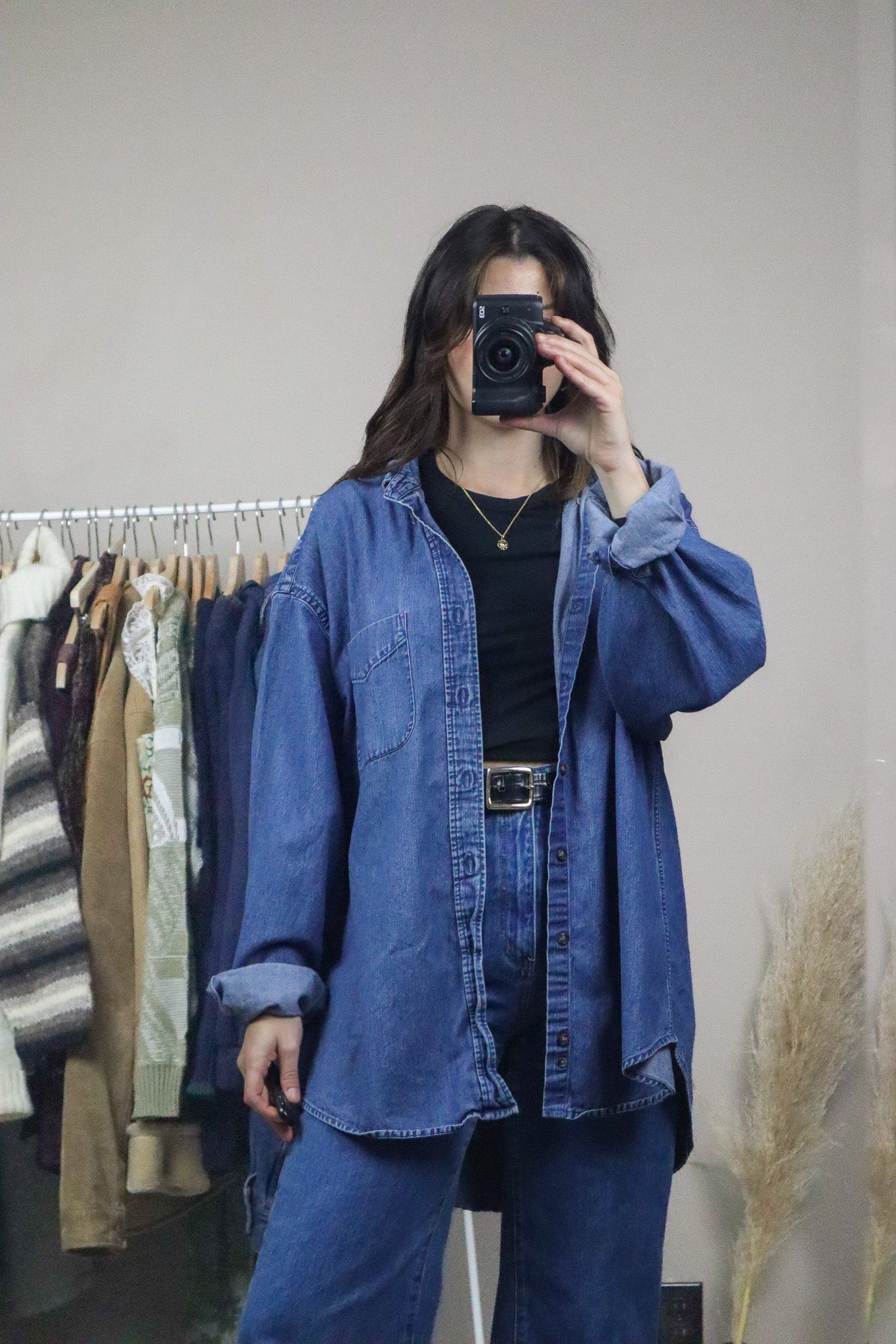 Vintage x Denim Button Down (XL)