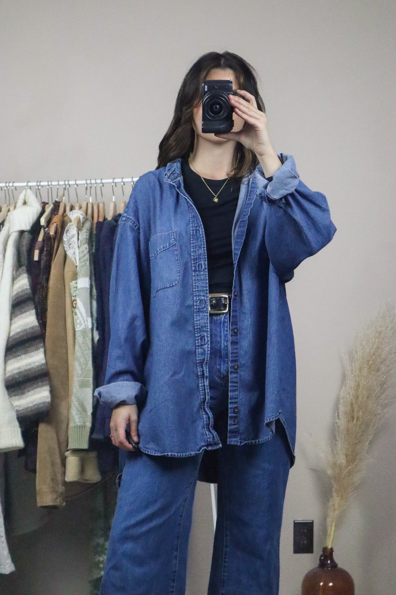 Vintage x Denim Button Down (XL)