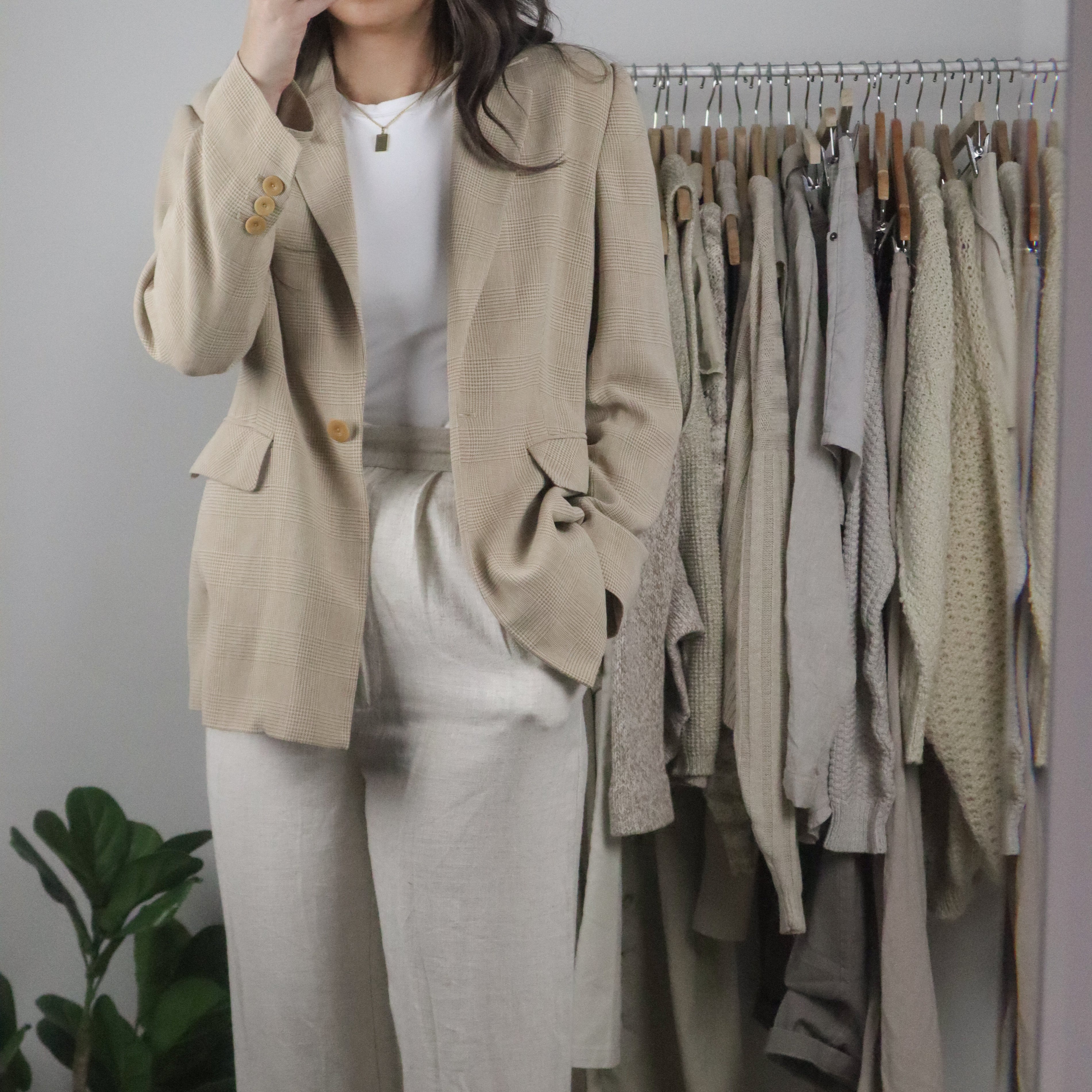 Vintage x Plaid Blazer (XS/S)