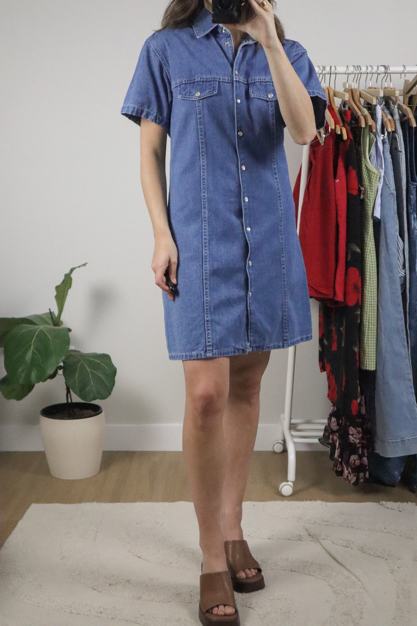 Vintage x Denim Dress (L)