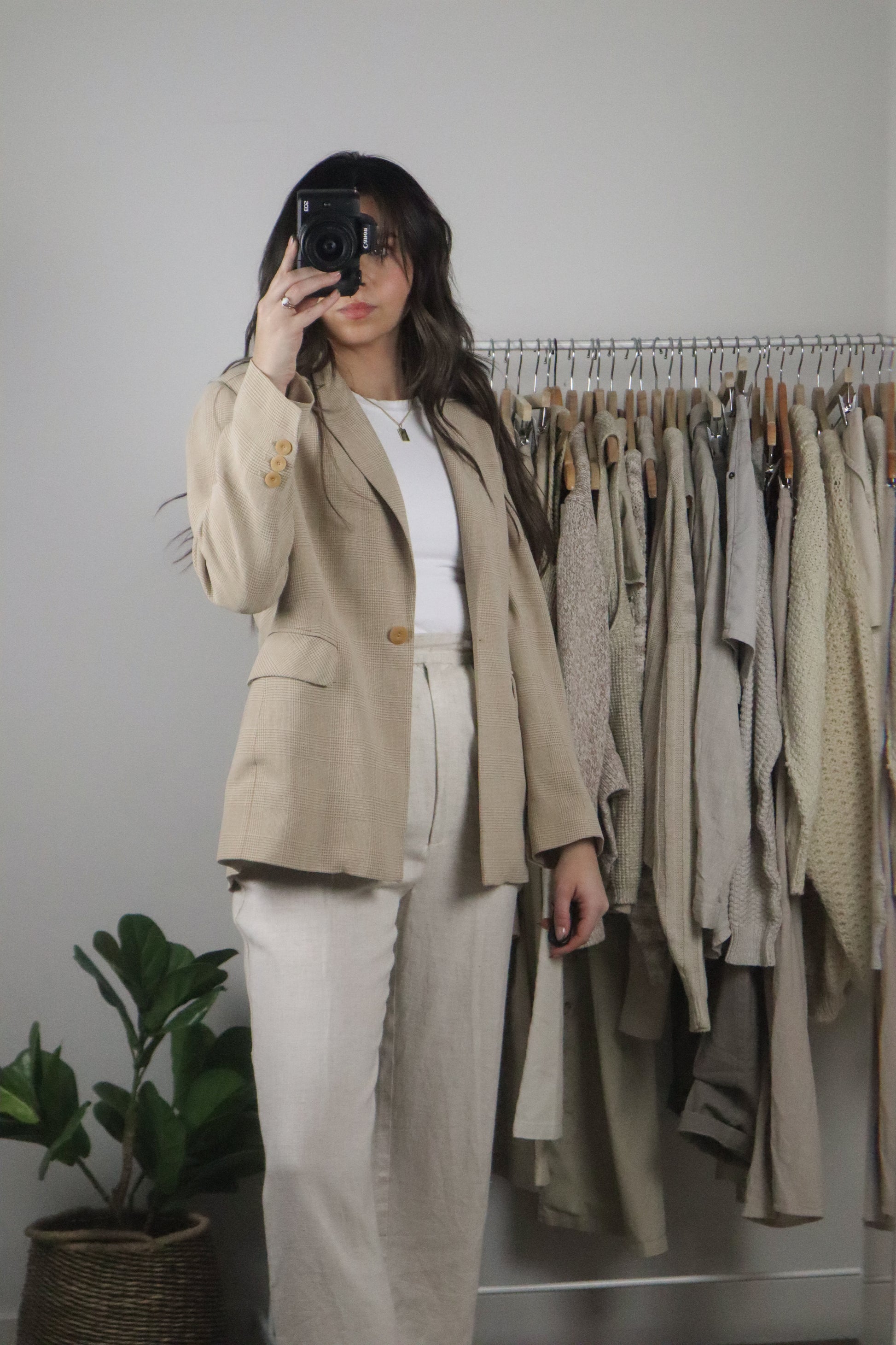Vintage x Plaid Blazer (XS/S)