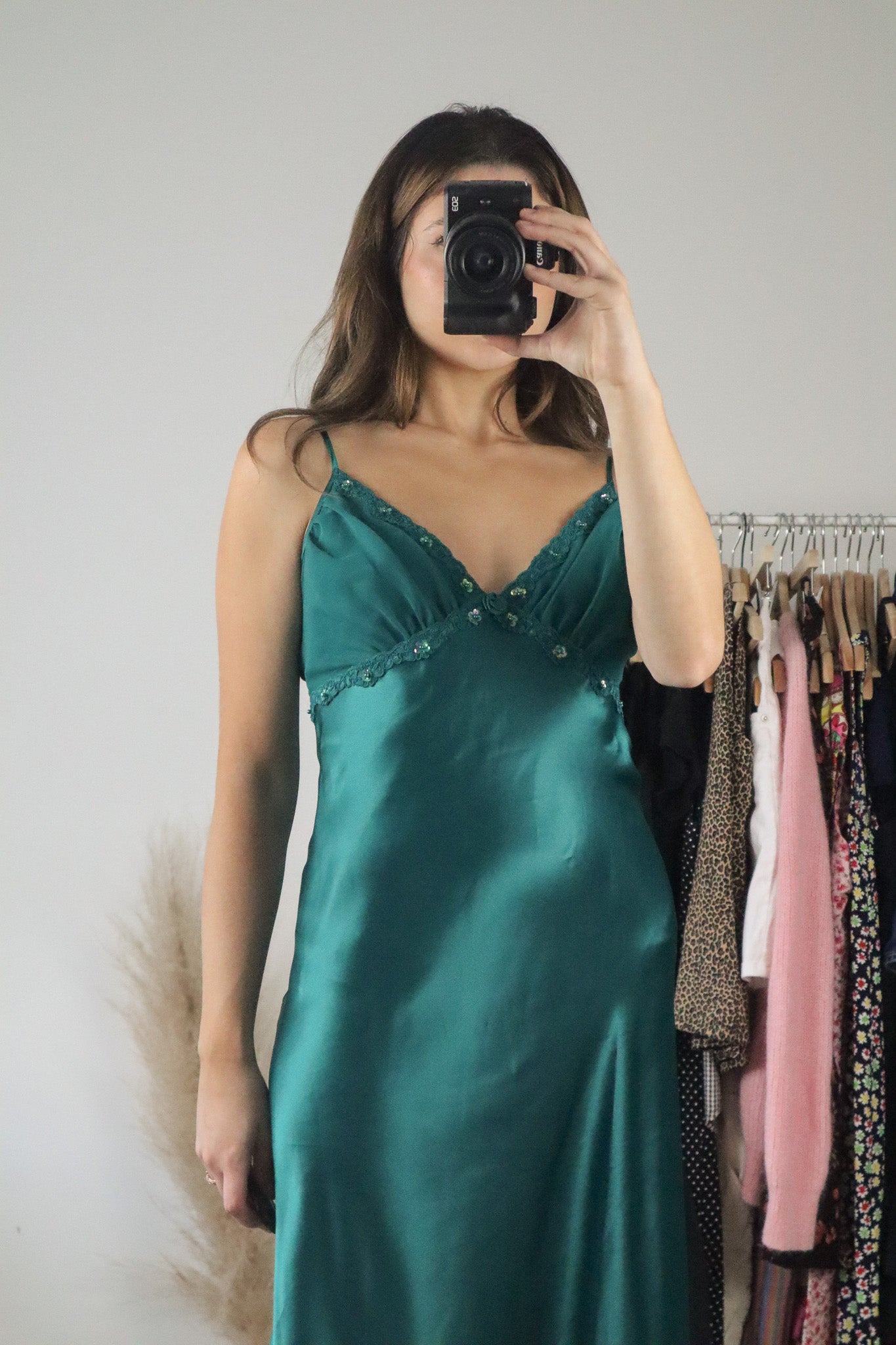 Vintage x Satin Floral Maxi Dress (6/8)