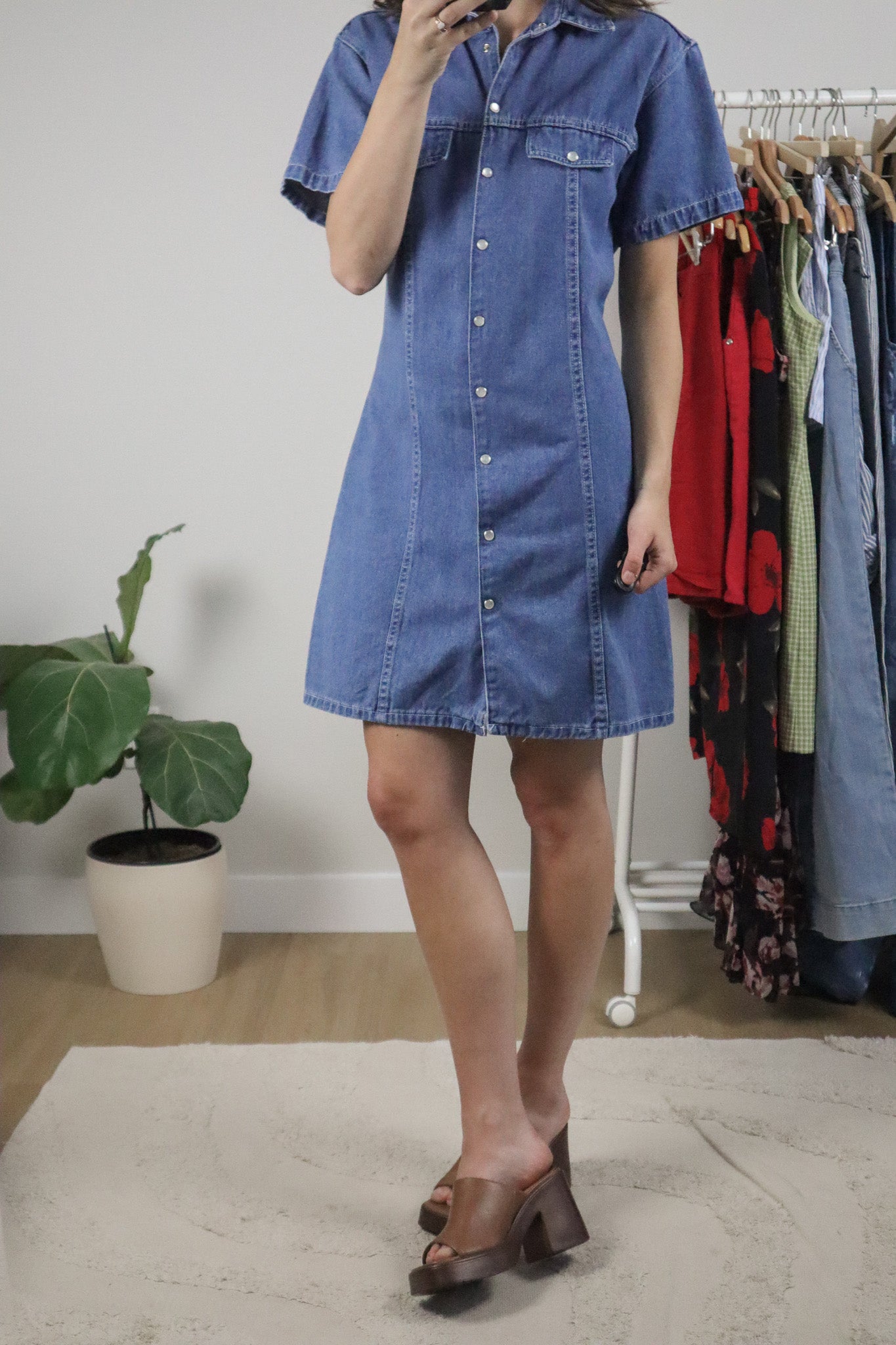 Vintage x Denim Dress (L)