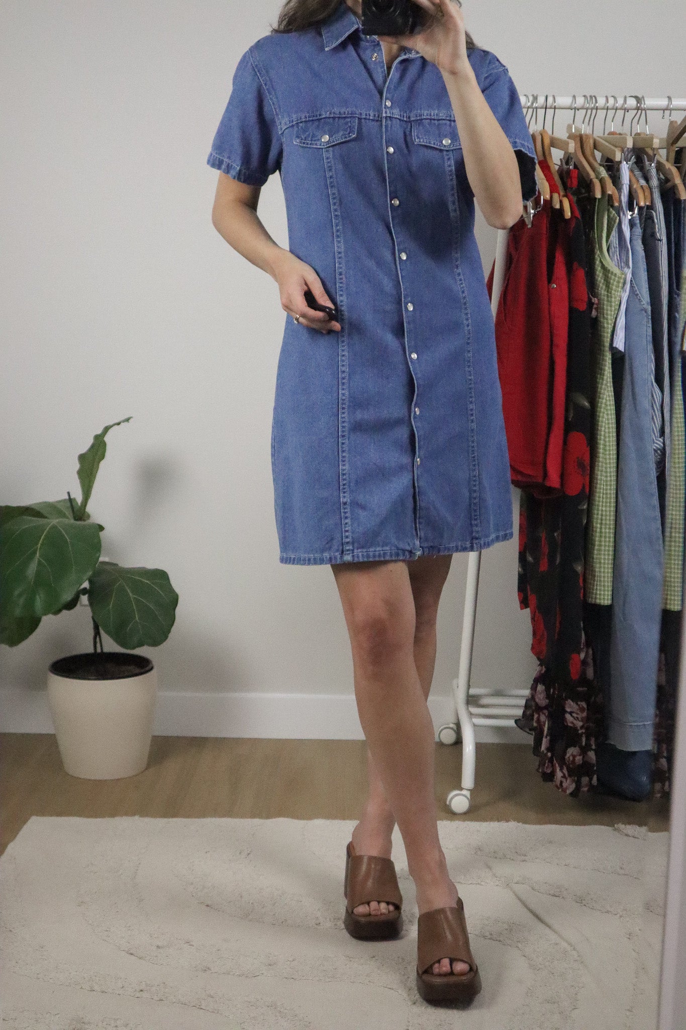 Vintage x Denim Dress (L)