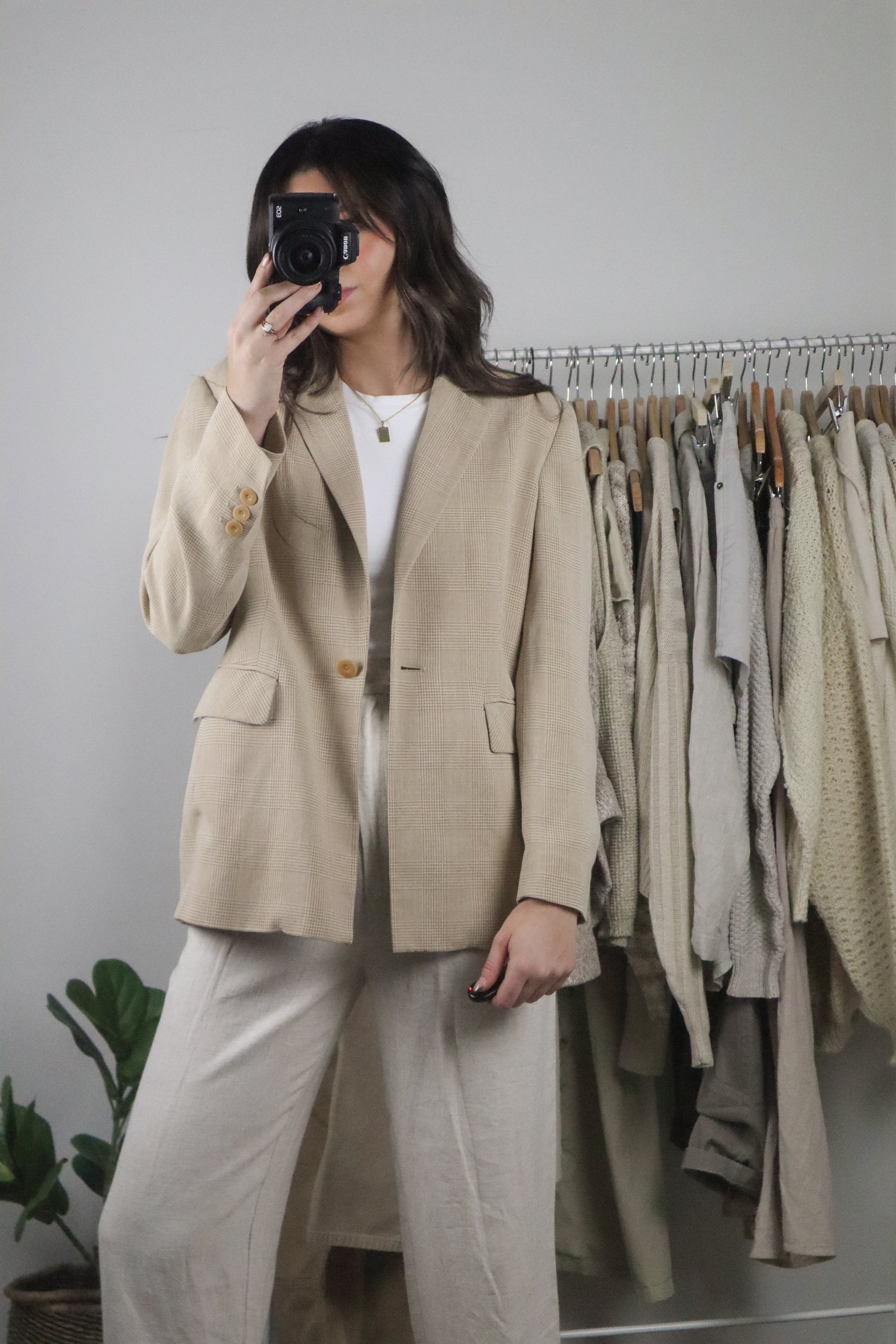 Vintage x Plaid Blazer (XS/S)