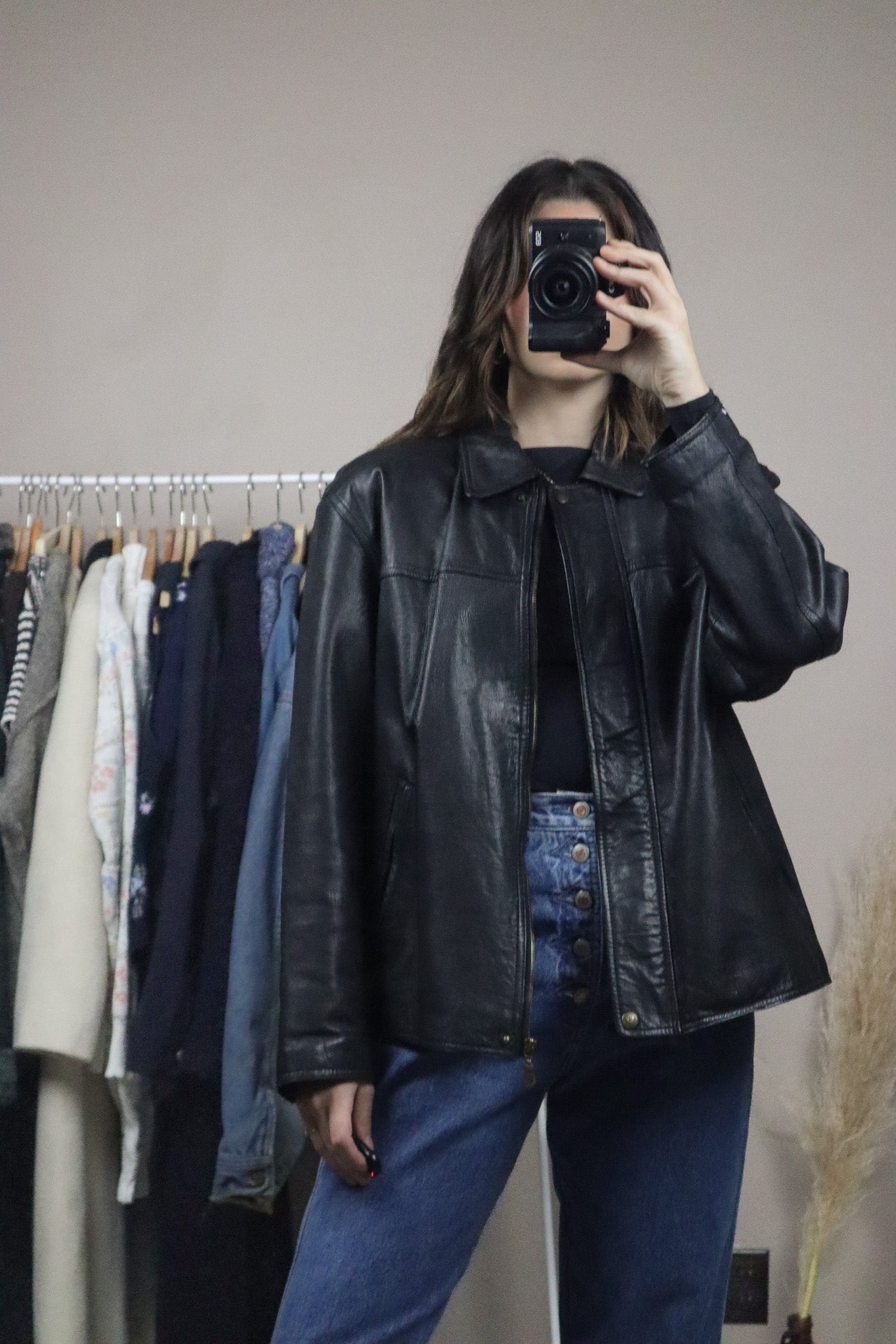 Vintage x Leather Jacket (M)