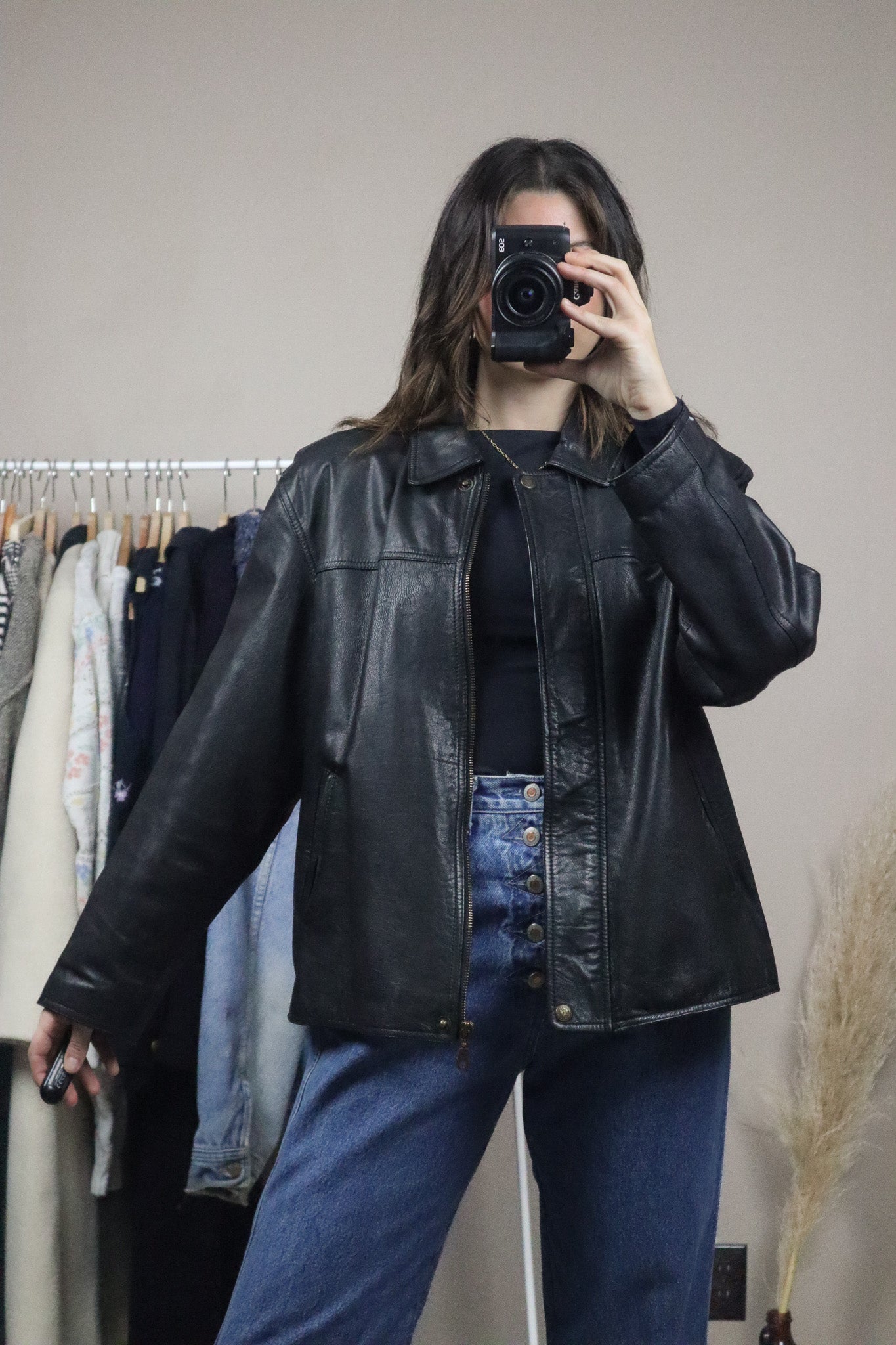 Vintage x Leather Jacket (M)