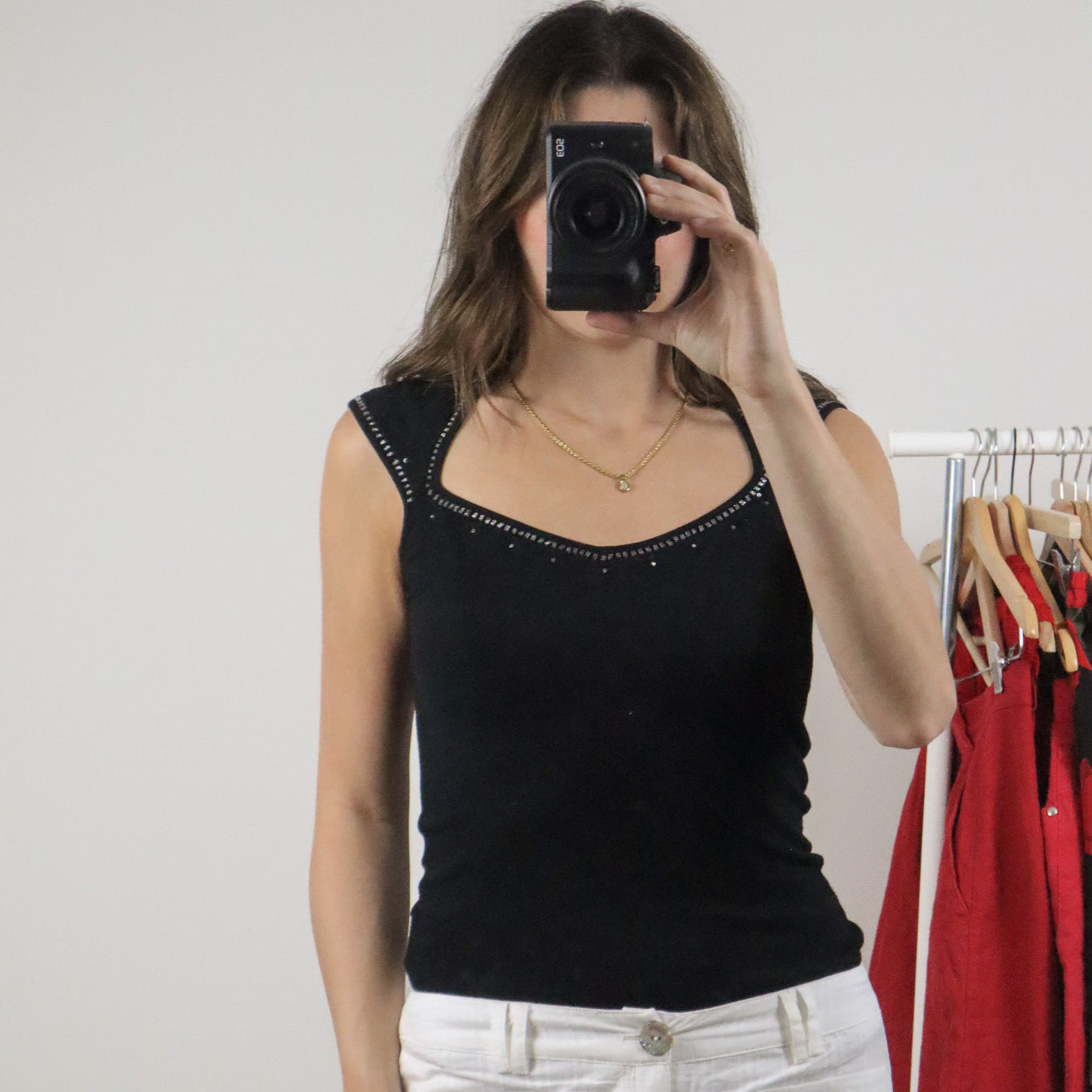 Vintage x Sequins & Beaded Top (XS/S)