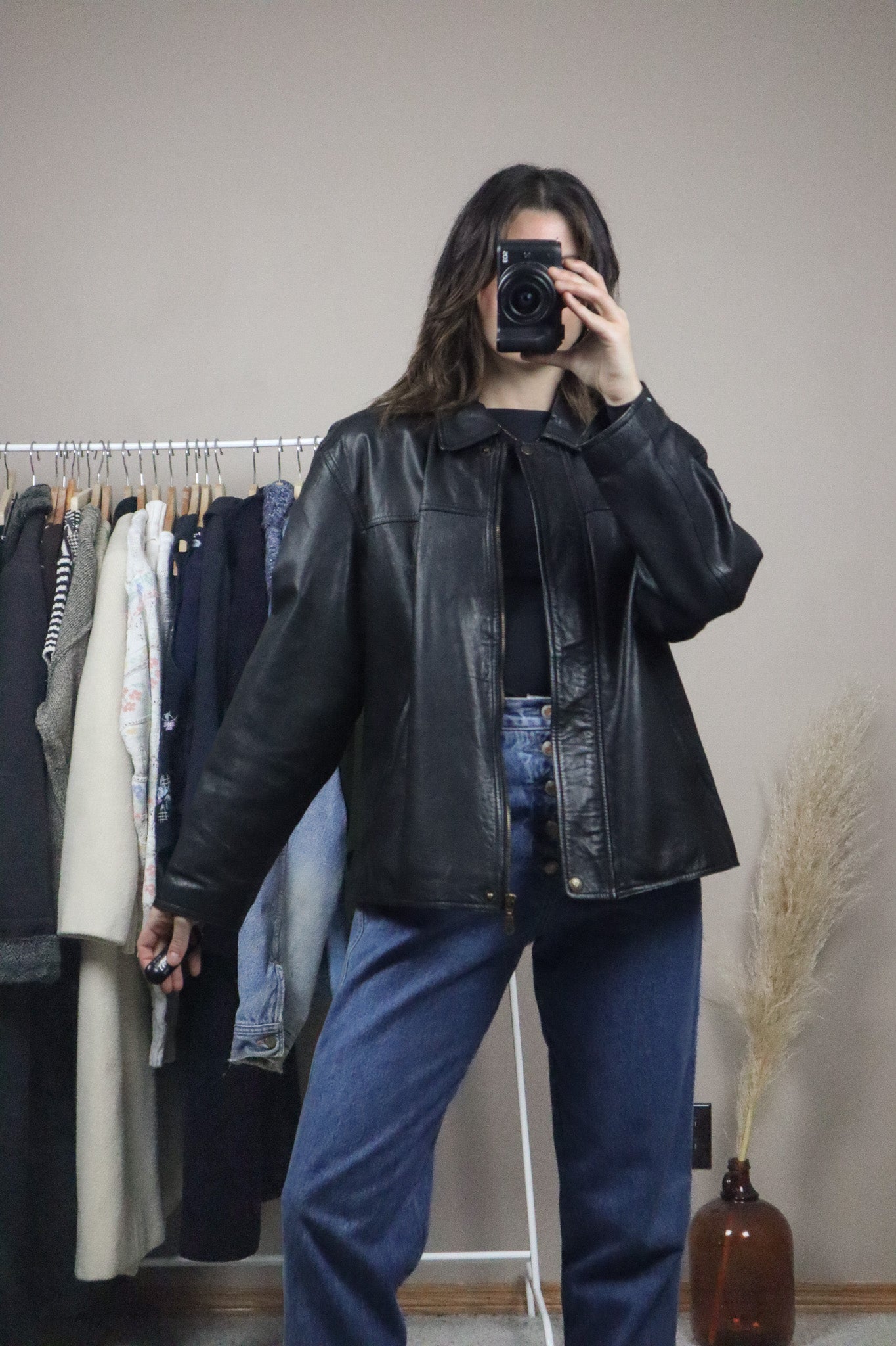 Vintage x Leather Jacket (M)