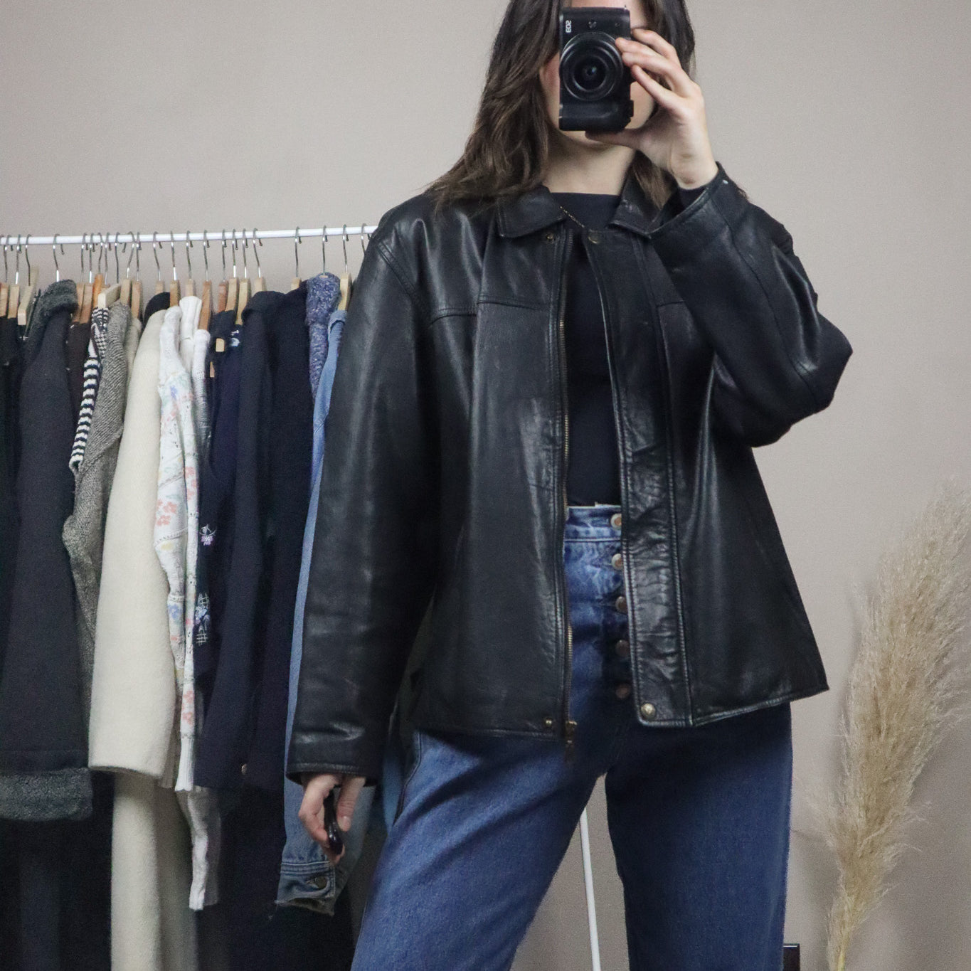 Vintage x Leather Jacket (M)