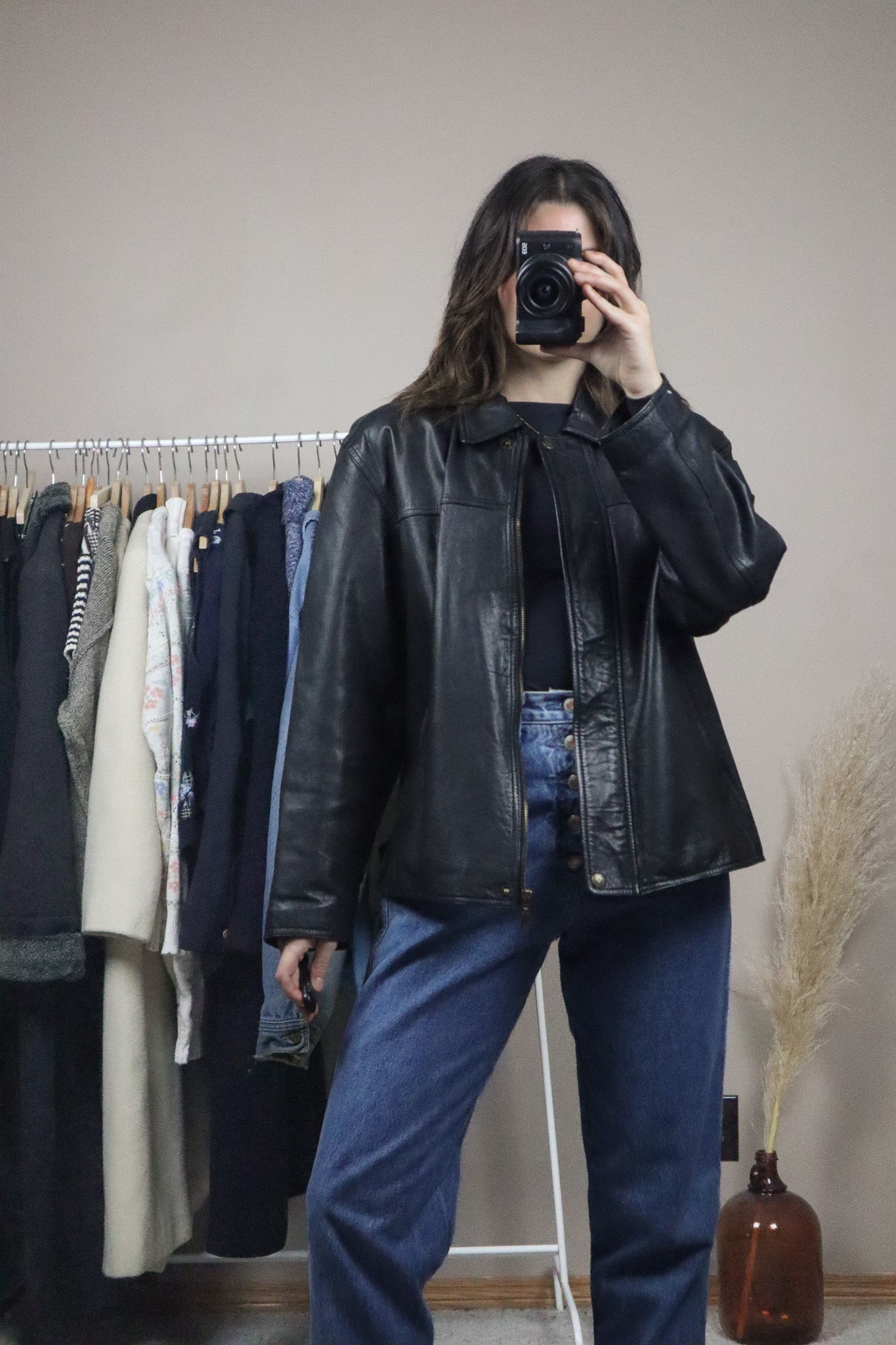 Vintage x Leather Jacket (M)