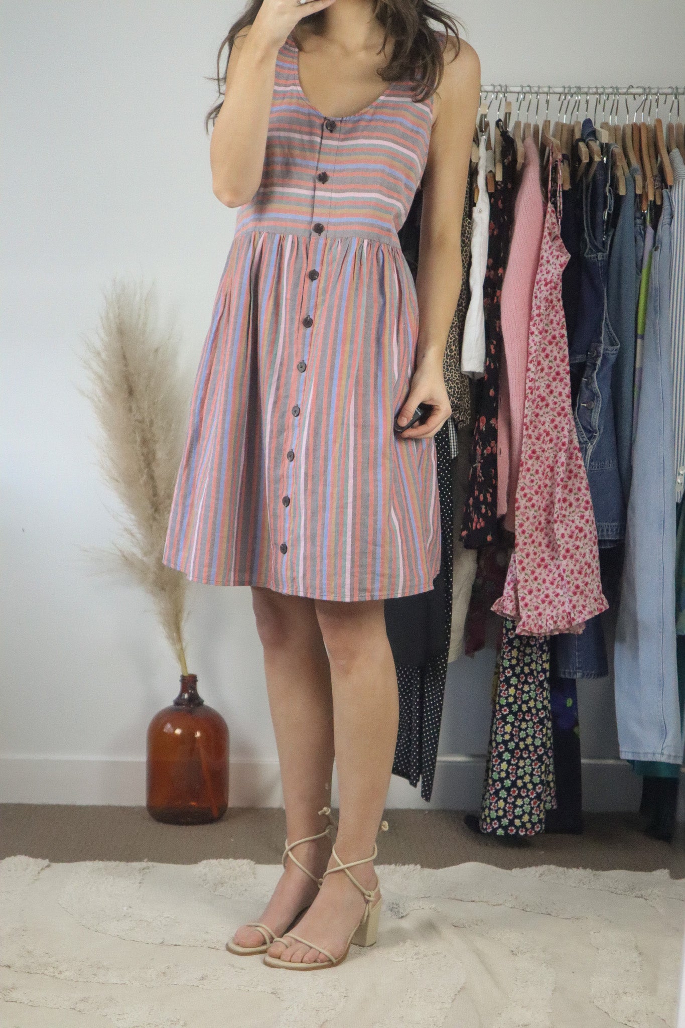 Modern x Madewell Striped Button Up Dress (XL)
