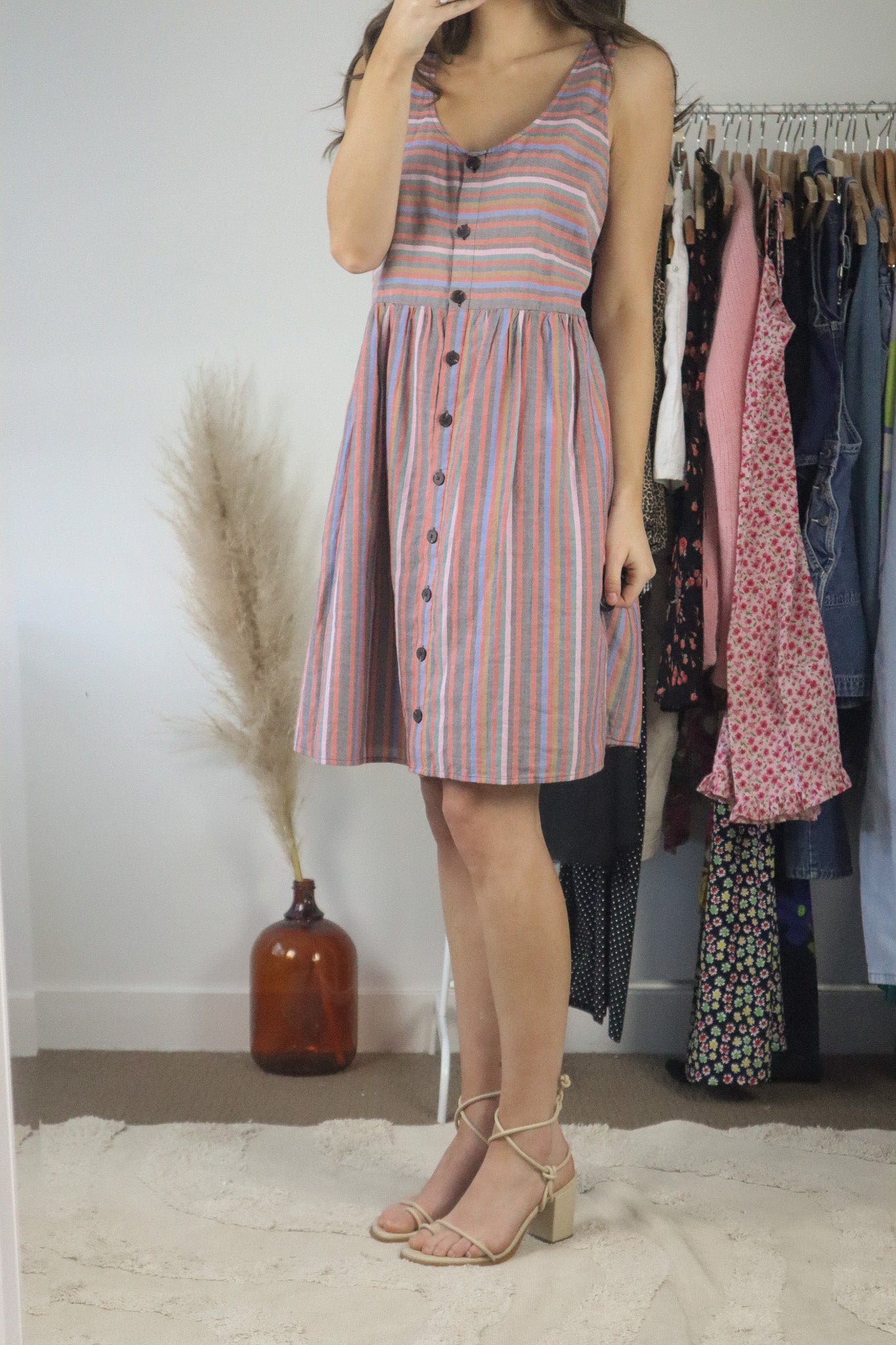 Modern x Madewell Striped Button Up Dress (XL)