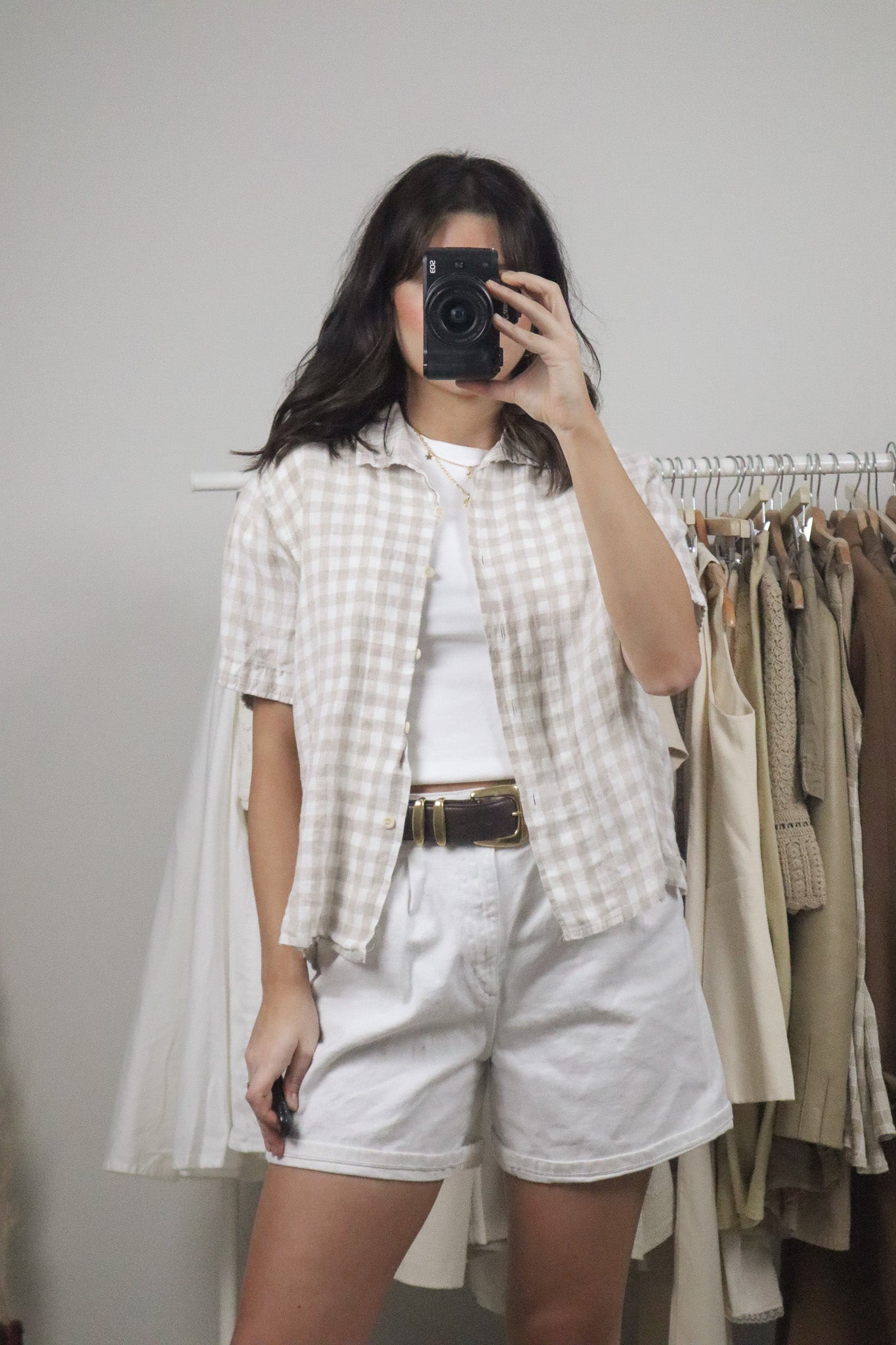 Modern x Gingham Linen Blouse (S-L)