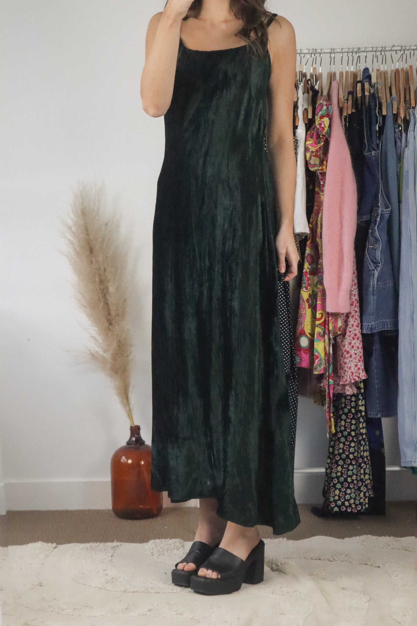 Vintage x Velvet Maxi Dress (S)