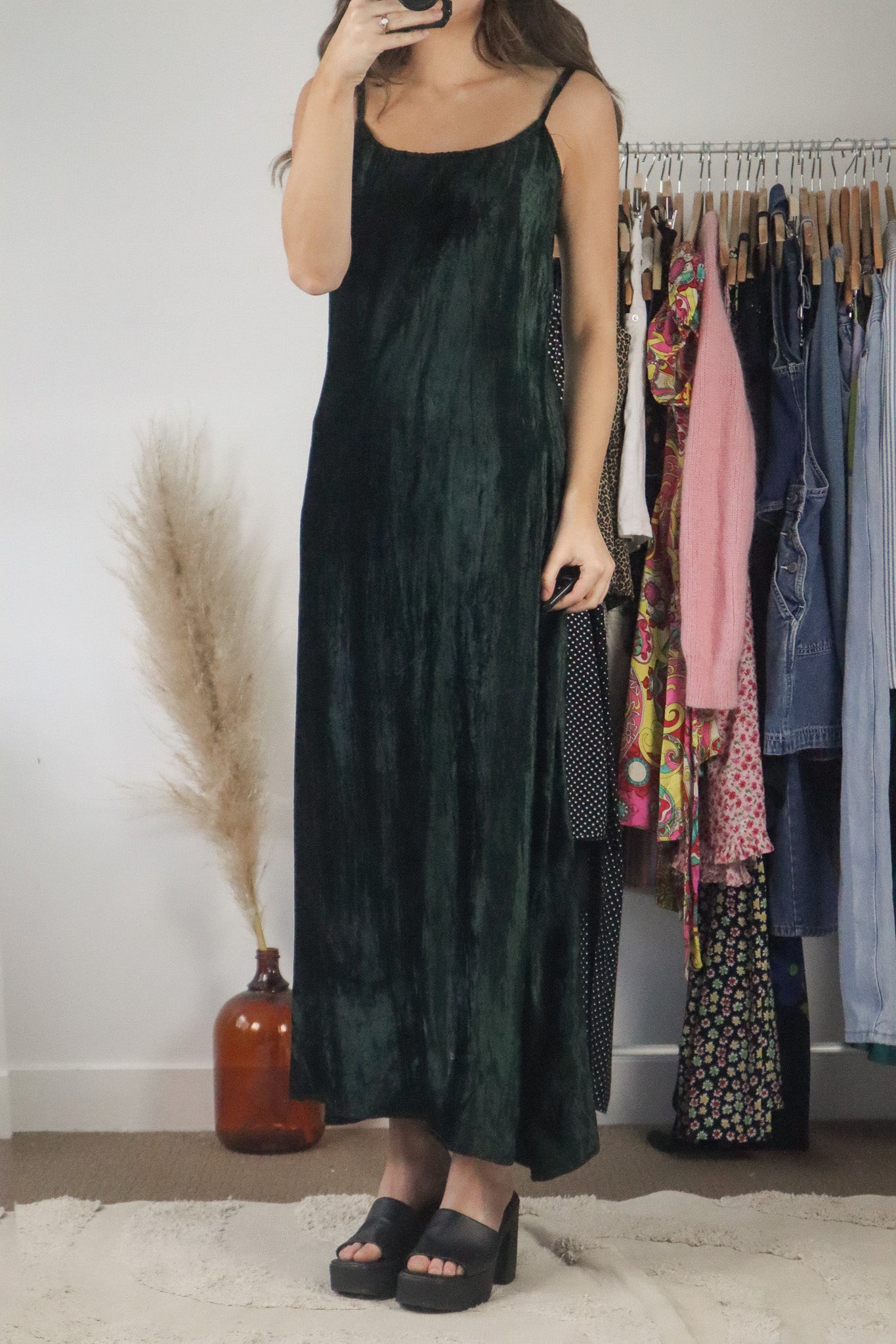 Vintage x Velvet Maxi Dress (S)