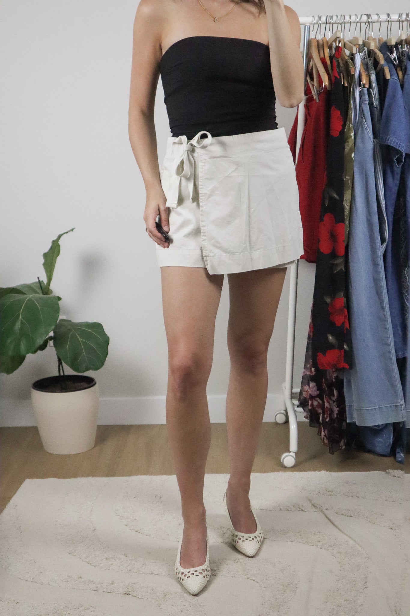 Vintage x Midrise Cotton Tie Skort (10)