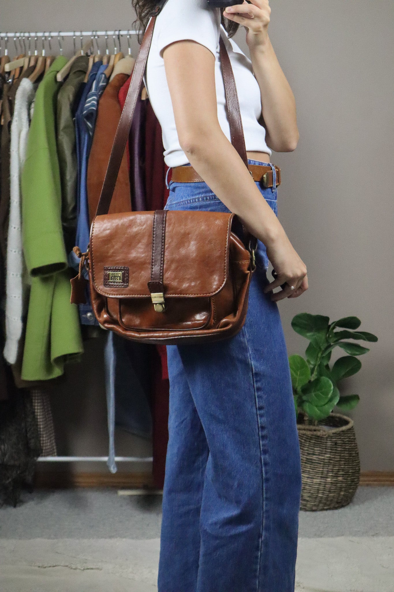 Made in Italy x Vintage x Leather Messenger Bag