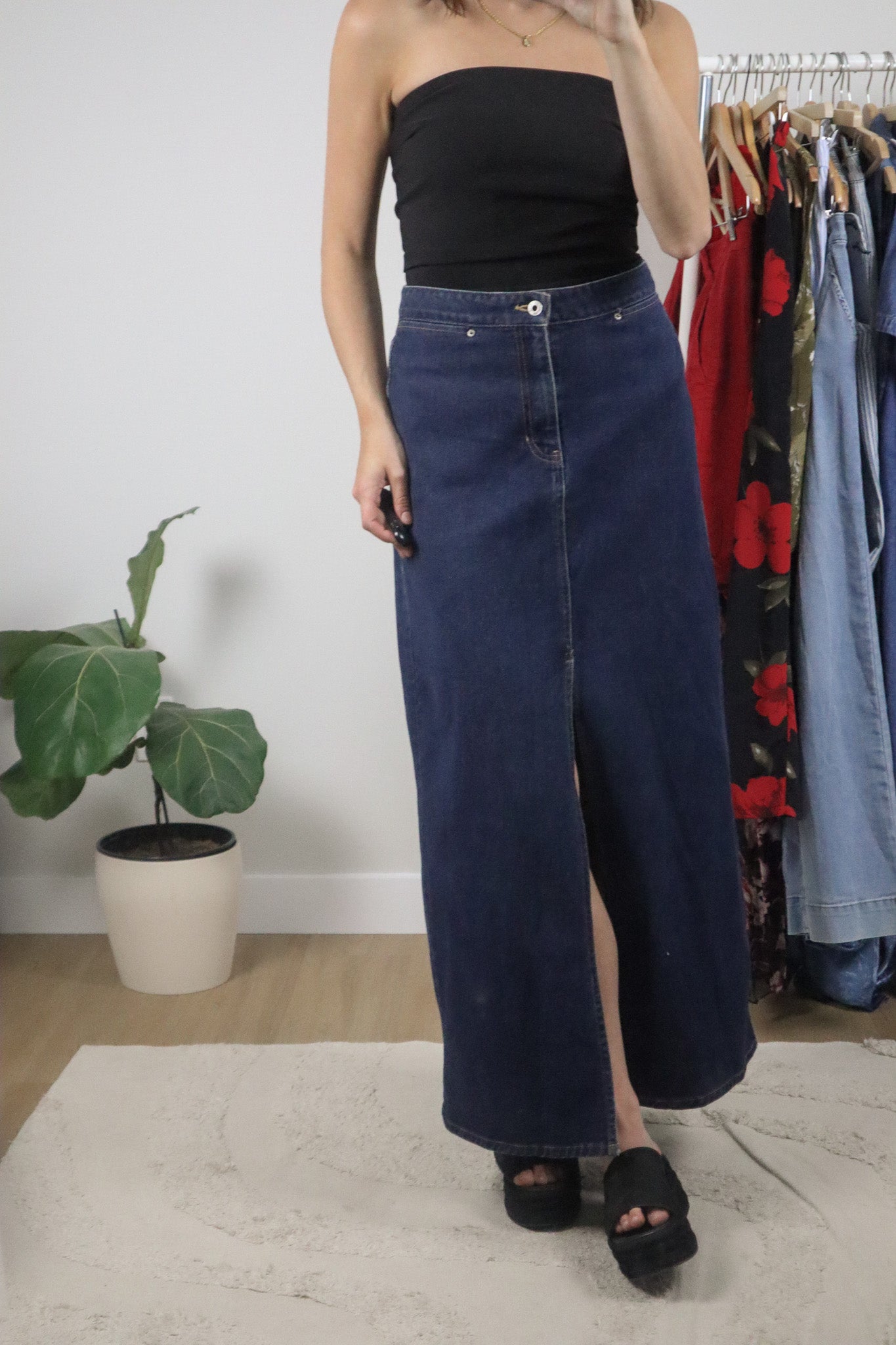 Vintage x 2000 Gap x Denim Maxi Skirt (10)