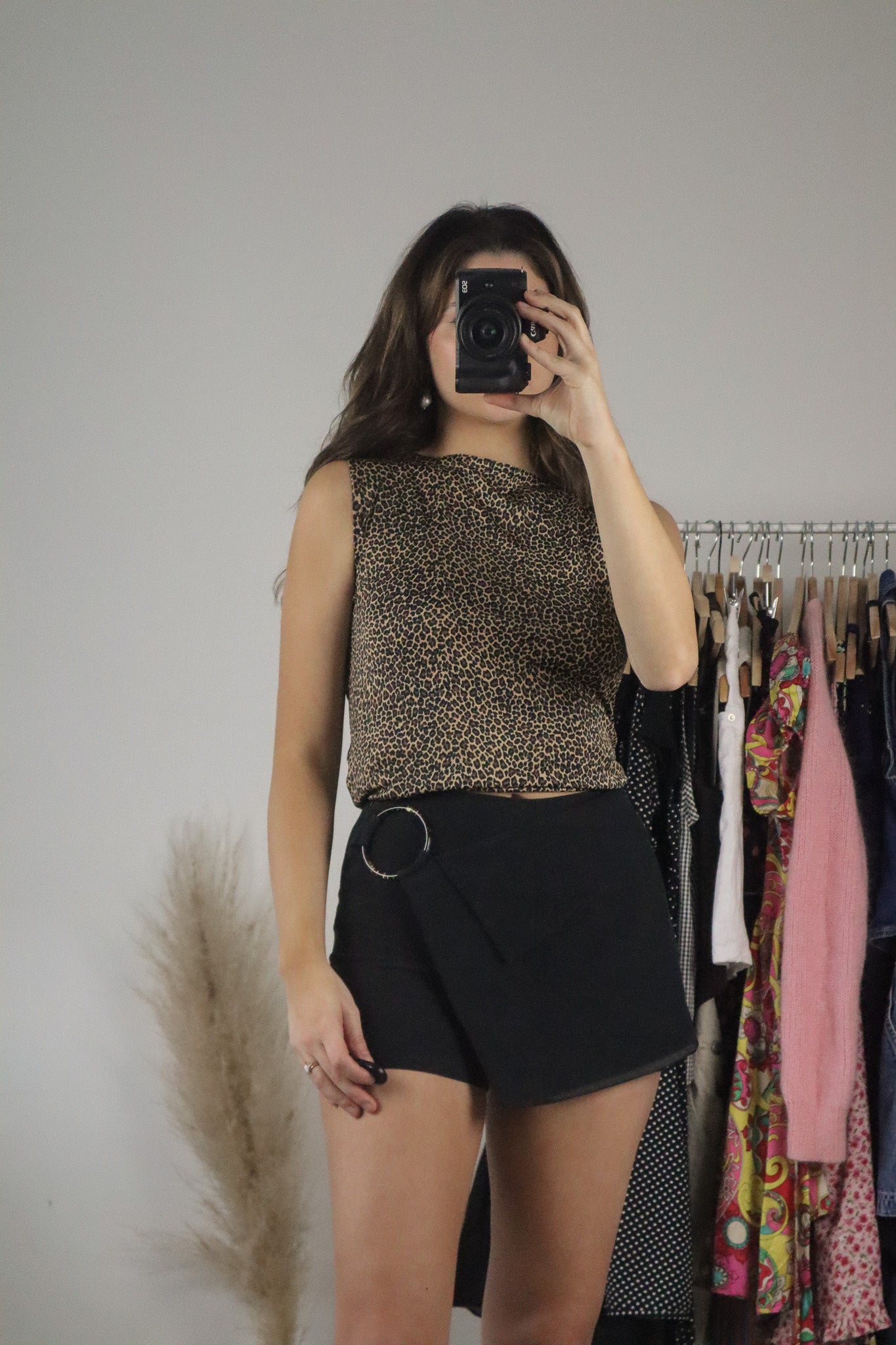 Made in USA x Vintage x Cheetah High-Neck Tank (L)