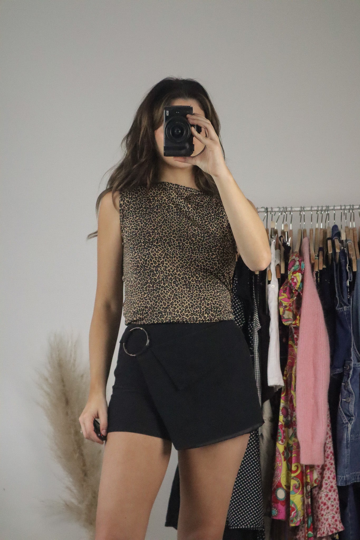 Made in USA x Vintage x Cheetah High-Neck Tank (L)
