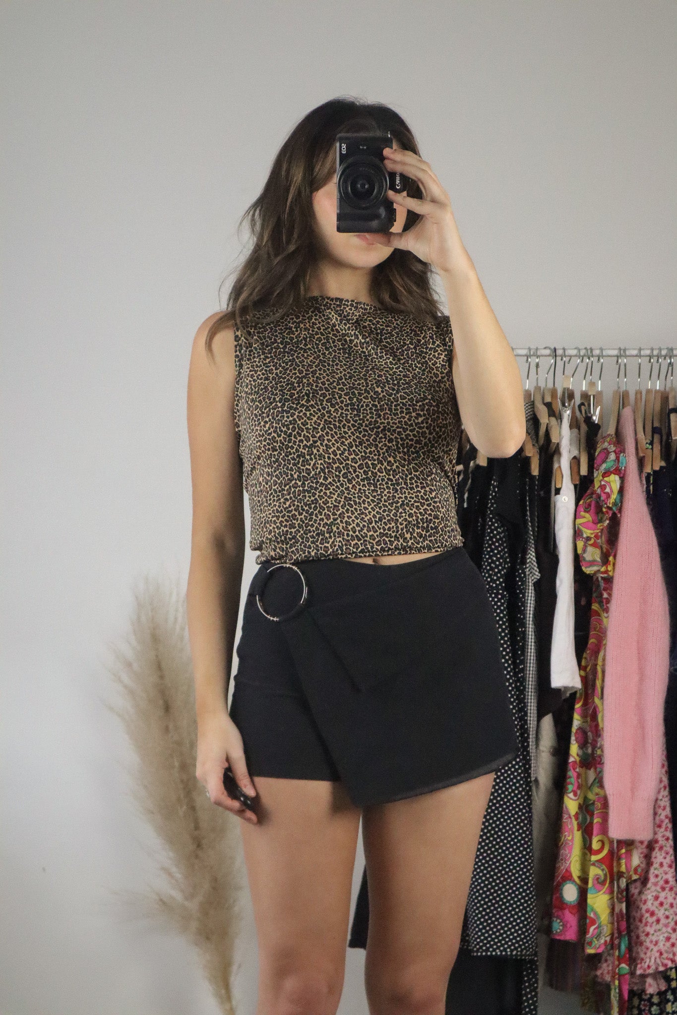 Made in USA x Vintage x Cheetah High-Neck Tank (L)