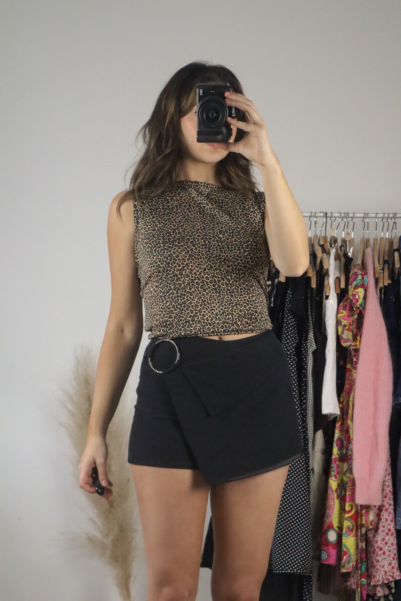 Made in USA x Vintage x Cheetah High-Neck Tank (L)