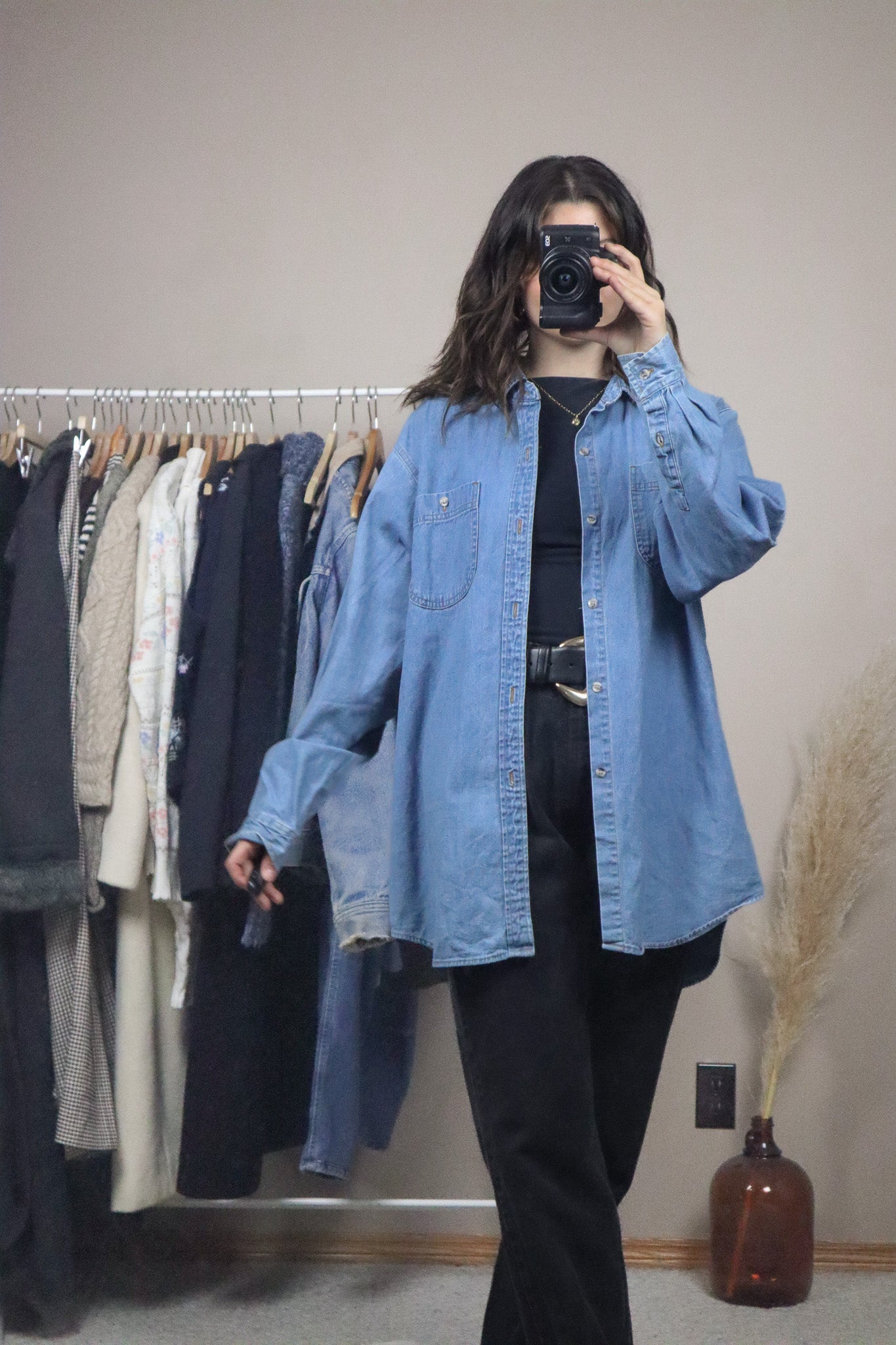 Vintage x Denim Button Down (L)