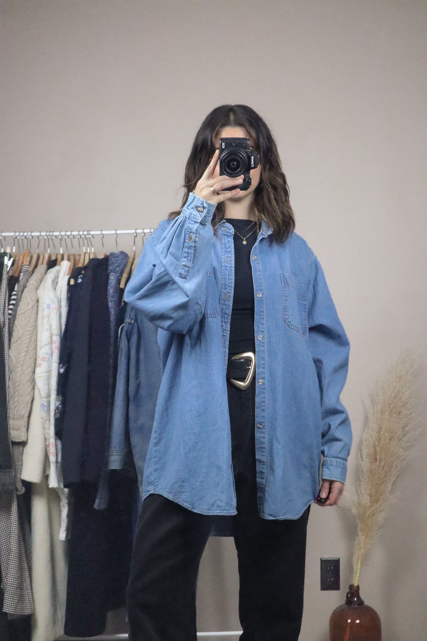 Vintage x Denim Button Down (L)