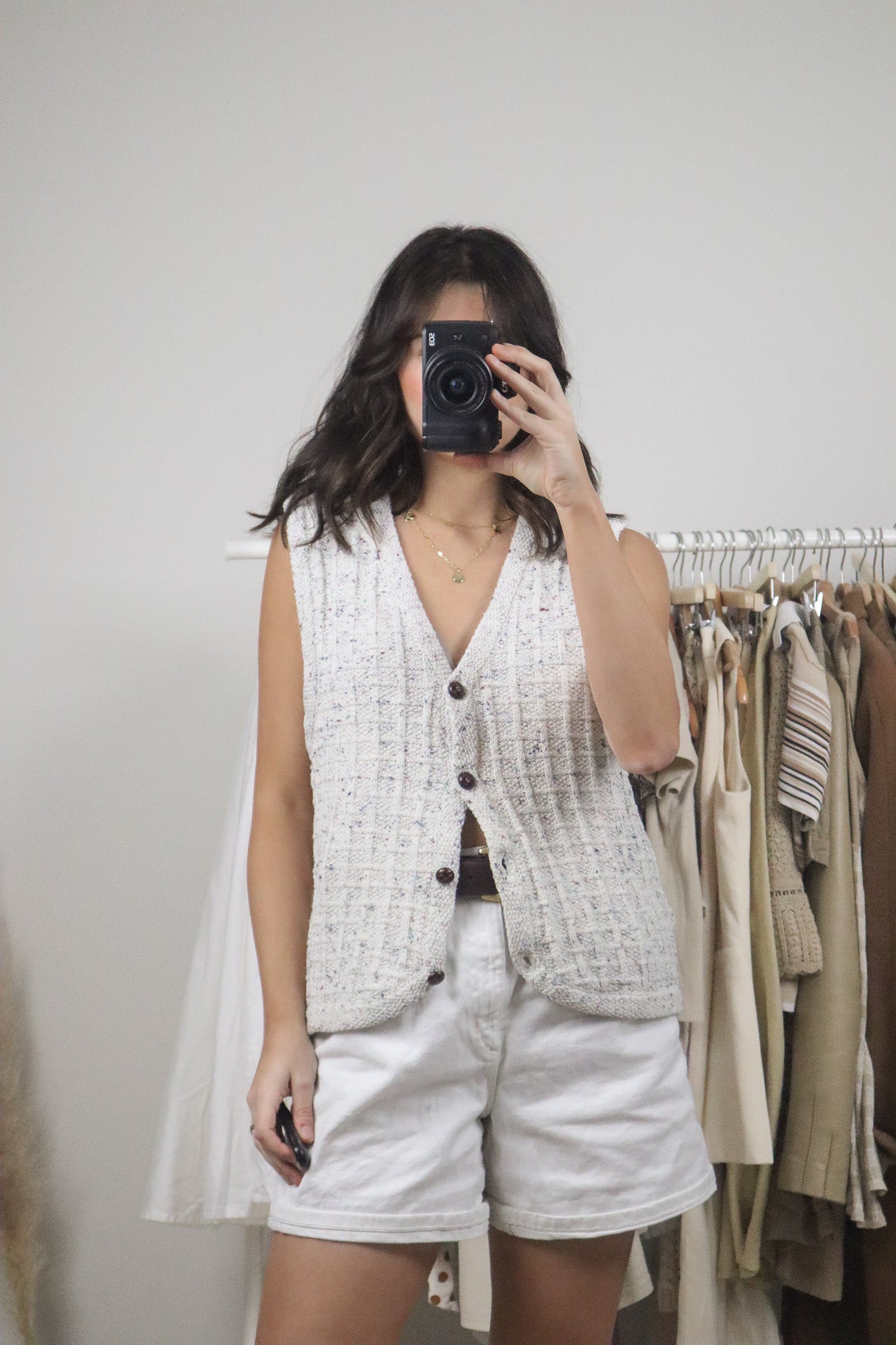 Vintage x Heathered Knit Vest (S)