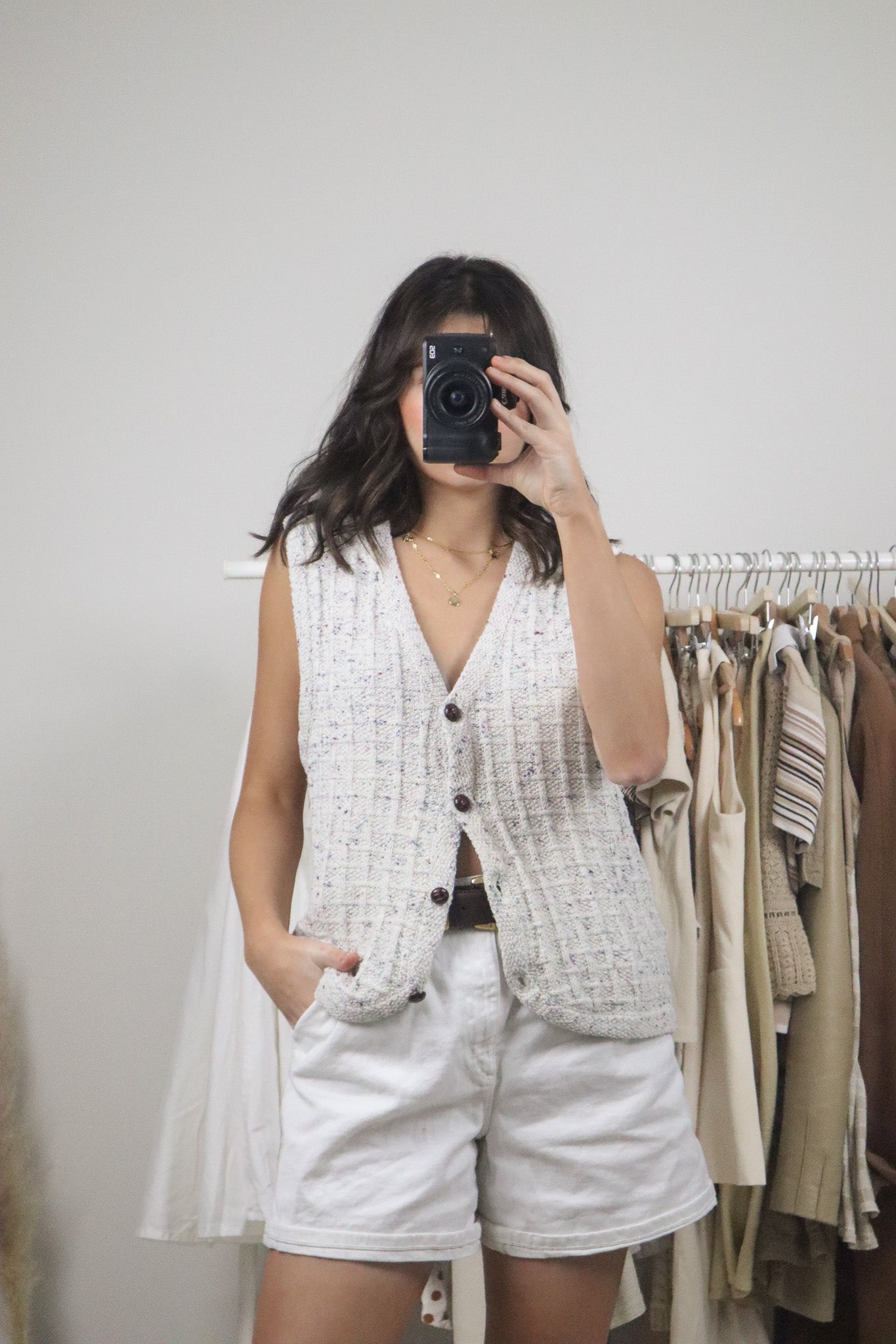 Vintage x Heathered Knit Vest (S)