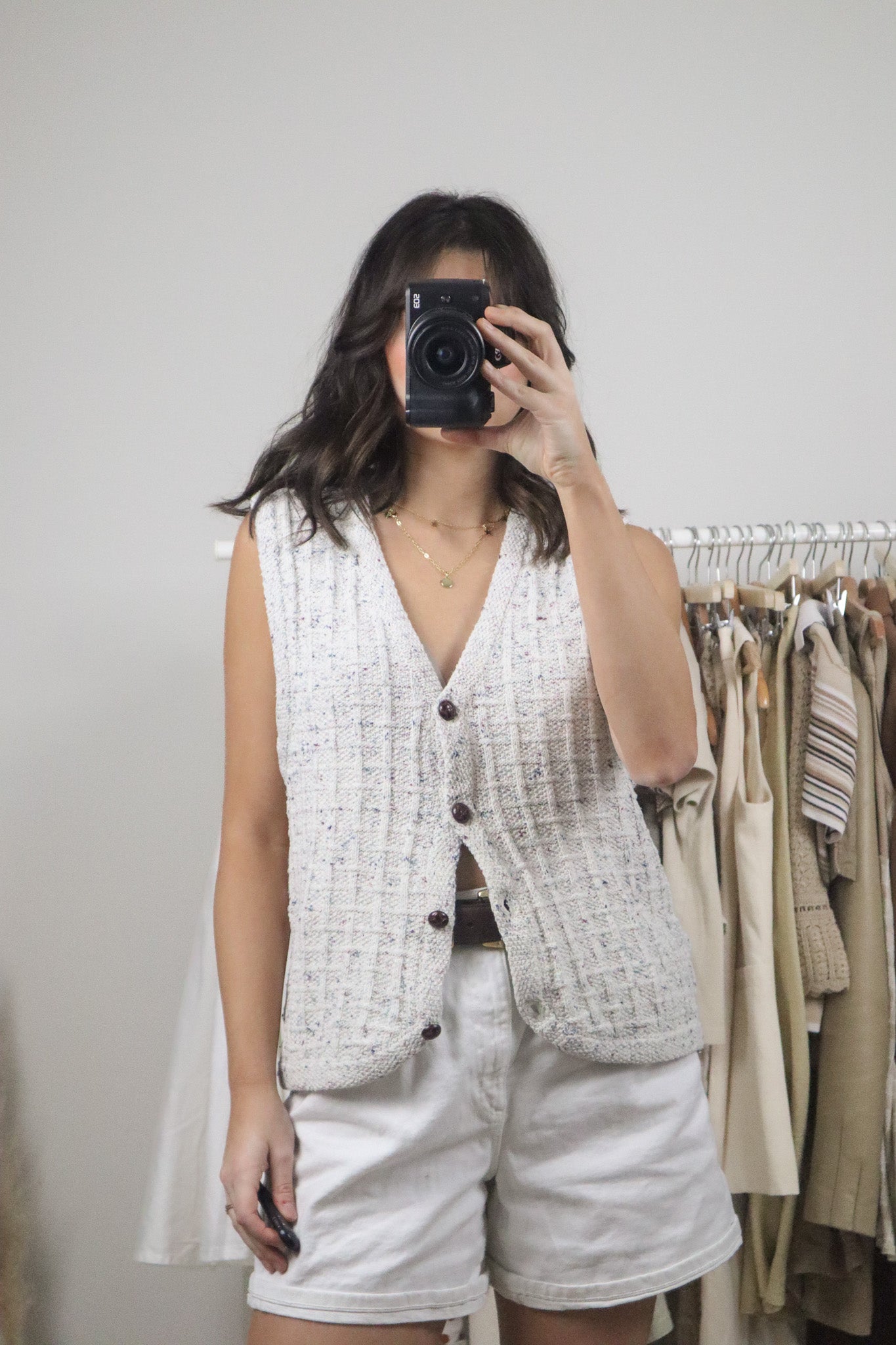 Vintage x Heathered Knit Vest (S)
