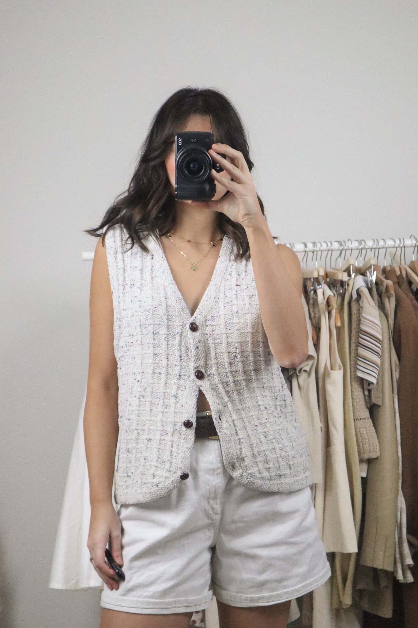 Vintage x Heathered Knit Vest (S)