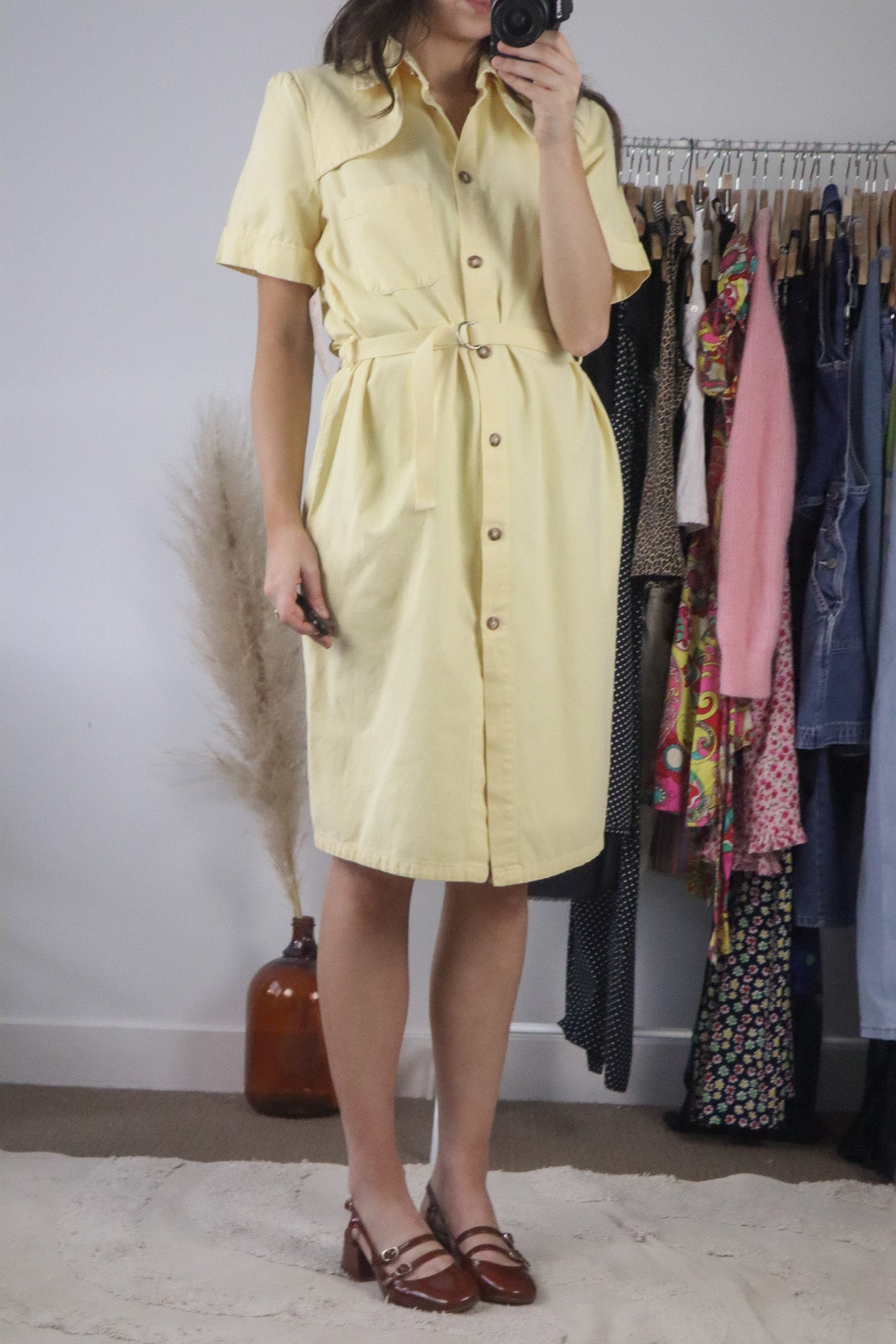 Made in Canada x Vintage Deadstock x Button Up Dress (M)