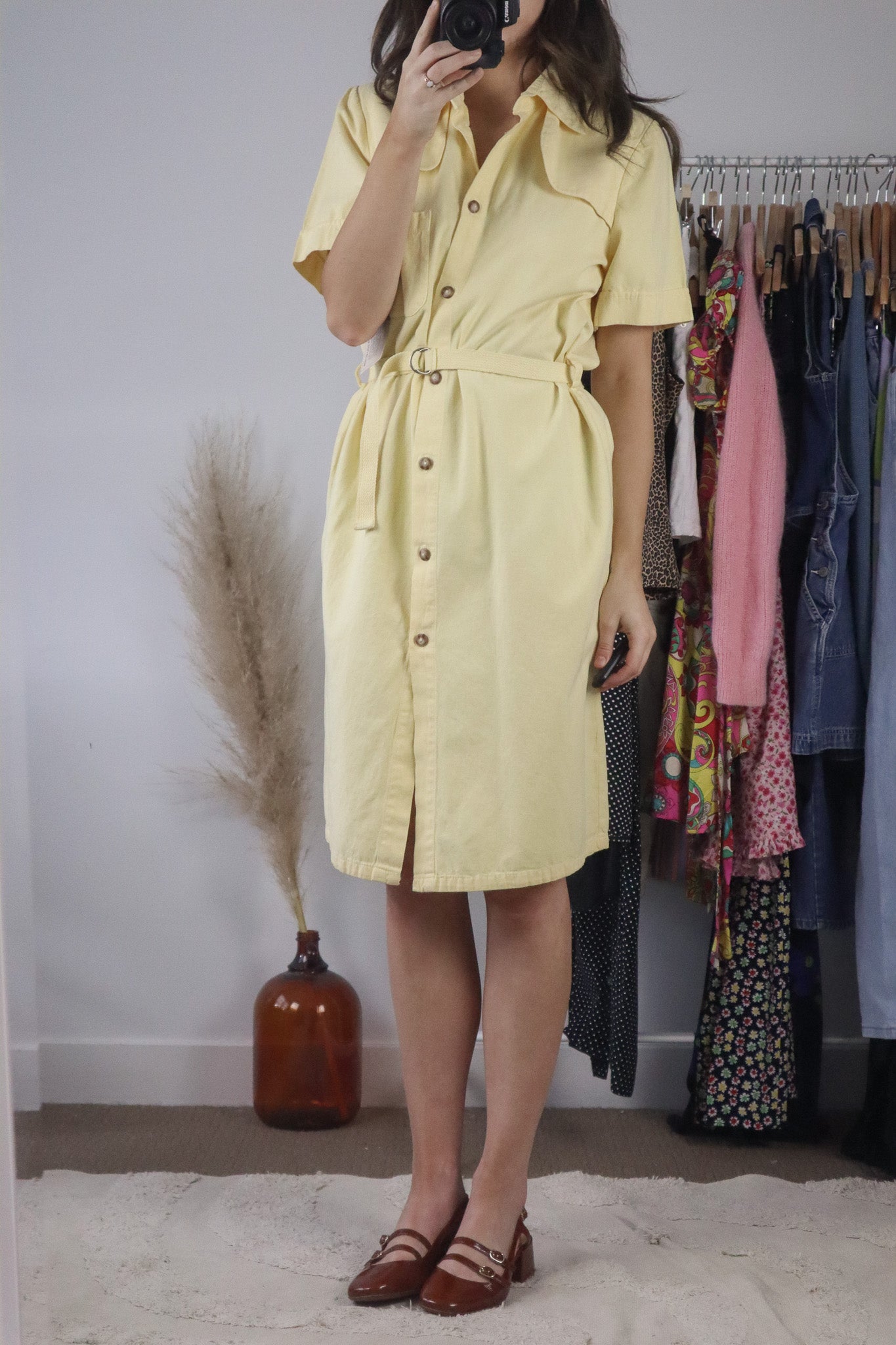 Made in Canada x Vintage Deadstock x Button Up Dress (M)