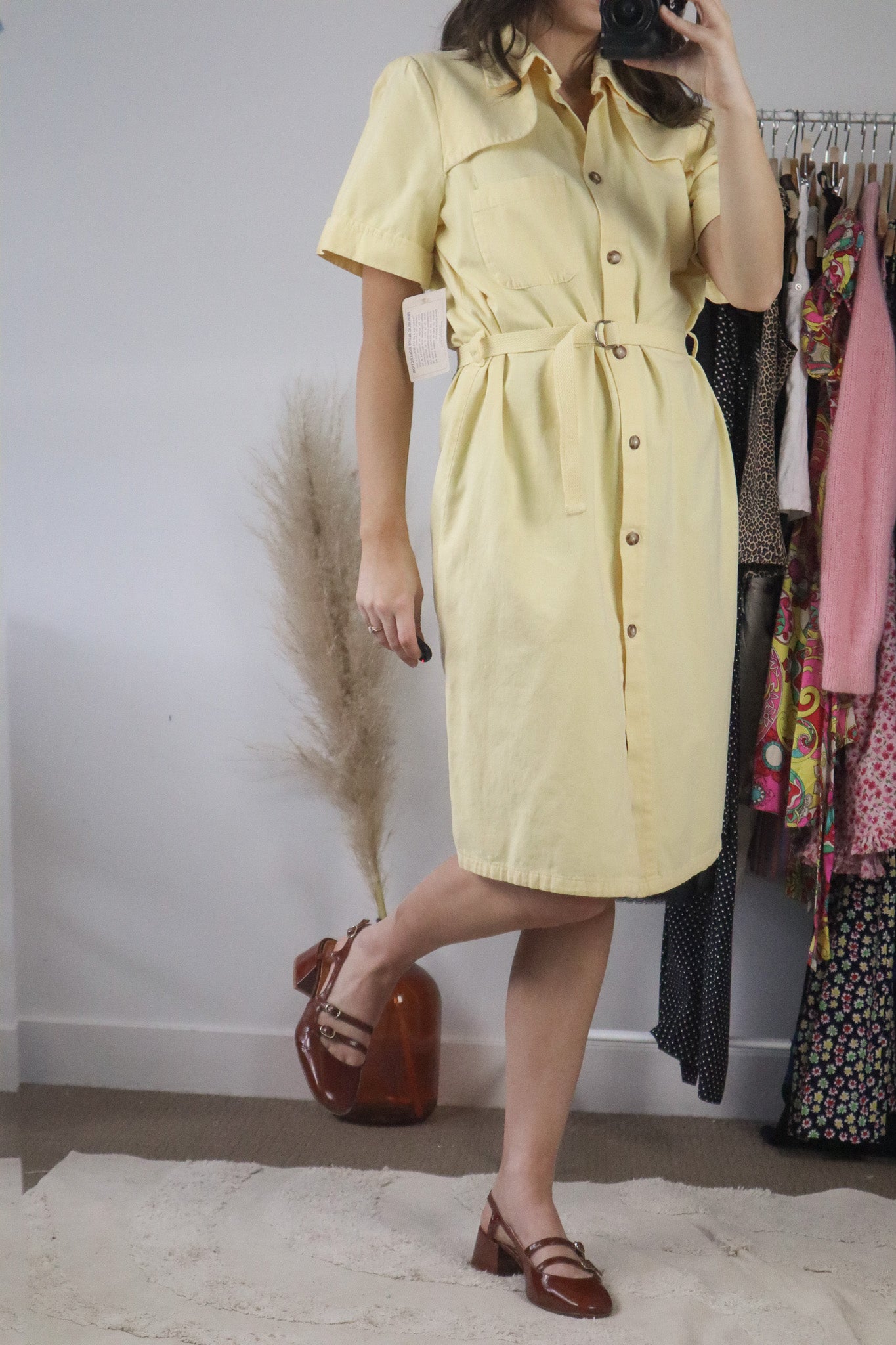 Made in Canada x Vintage Deadstock x Button Up Dress (M)