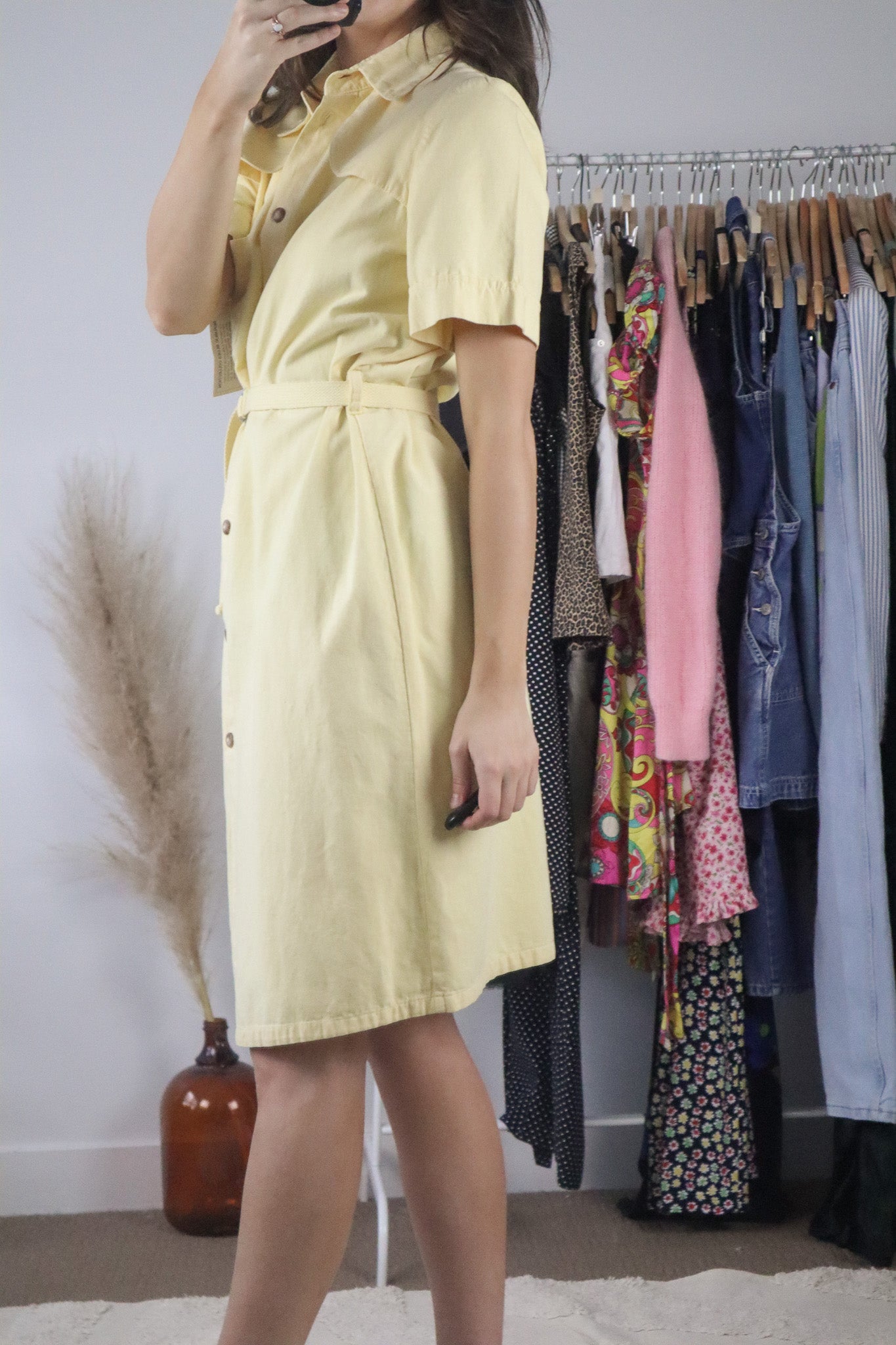 Made in Canada x Vintage Deadstock x Button Up Dress (M)