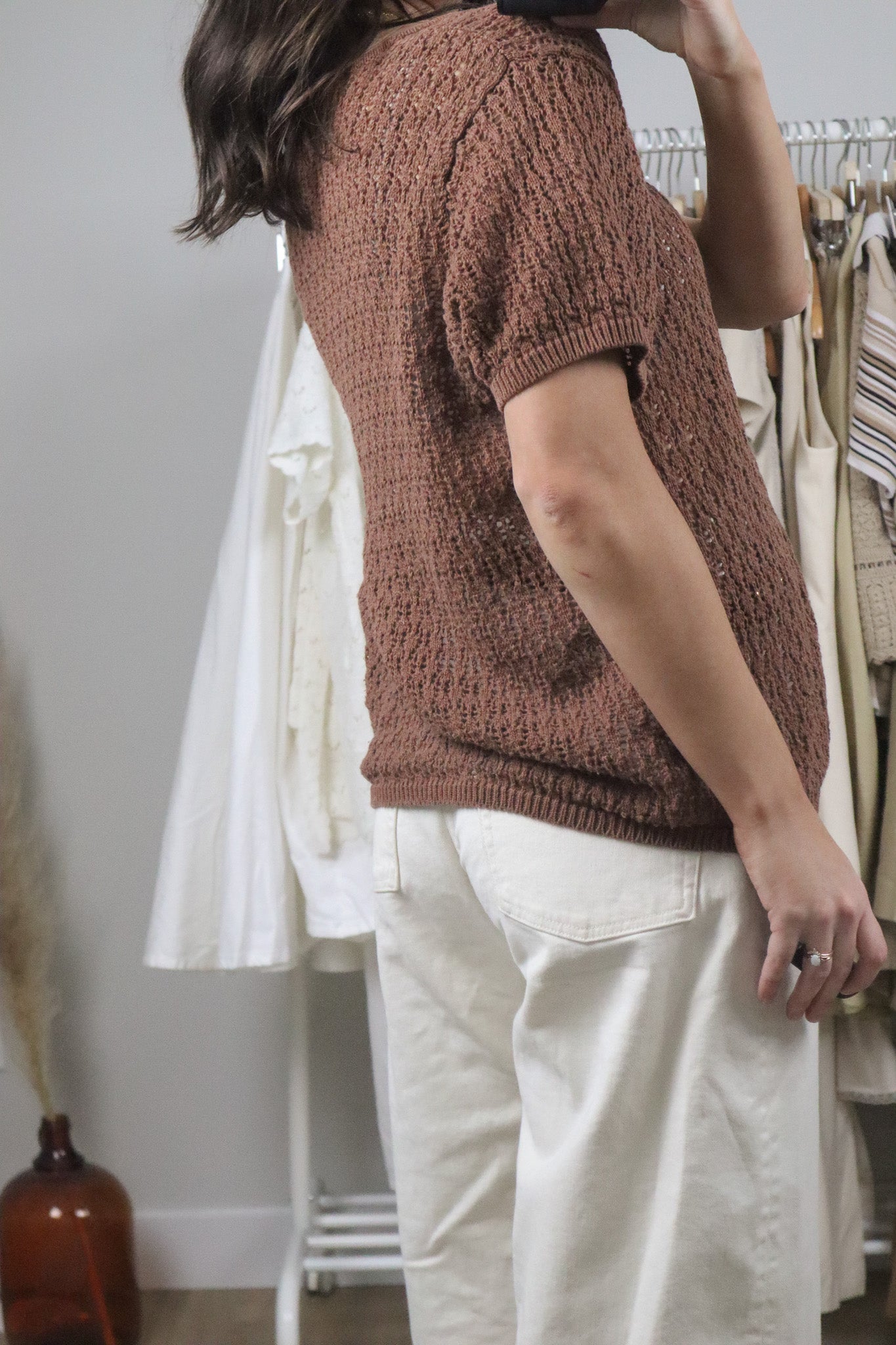 Vintage x Knit Short-Sleeve Top (L)