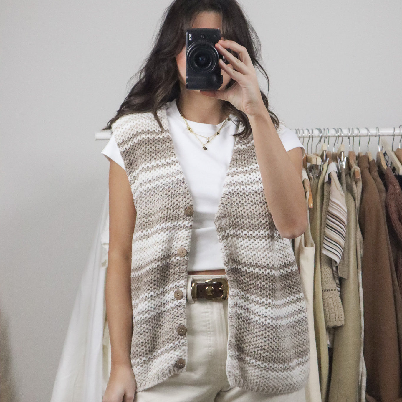 Vintage x Knit Striped Vest (M/L)