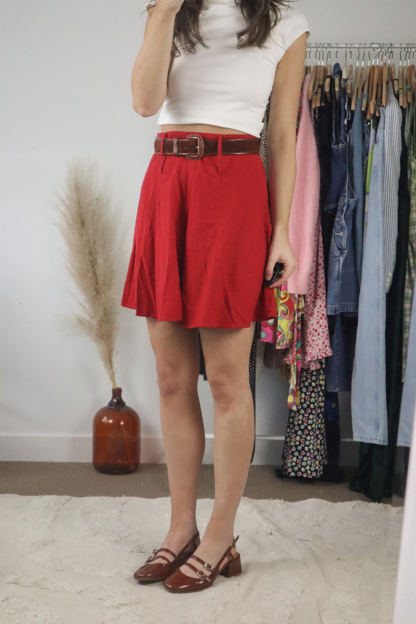 Made in USA x Vintage x Linen Blend Skirt (8)