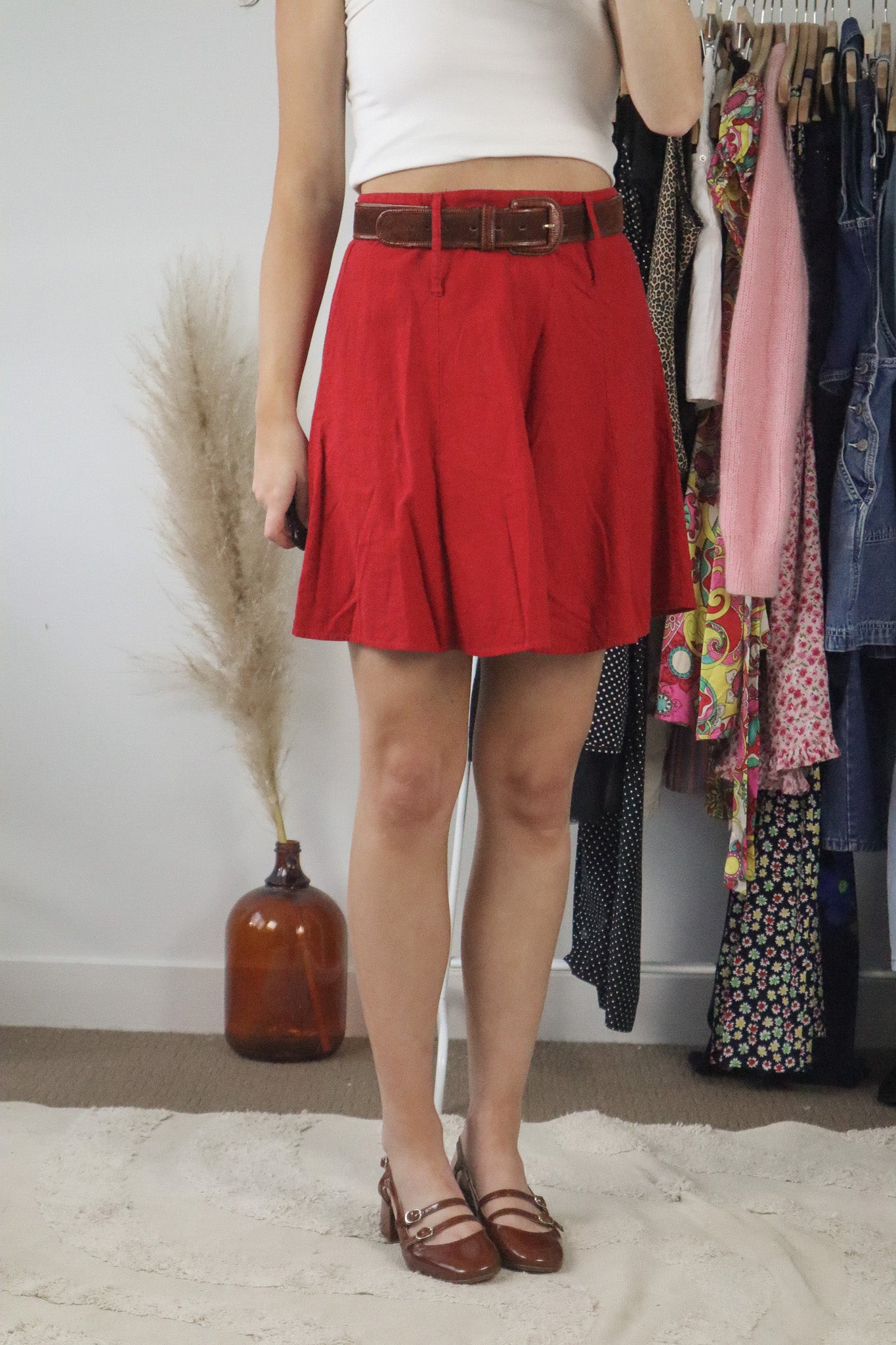 Made in USA x Vintage x Linen Blend Skirt (8)