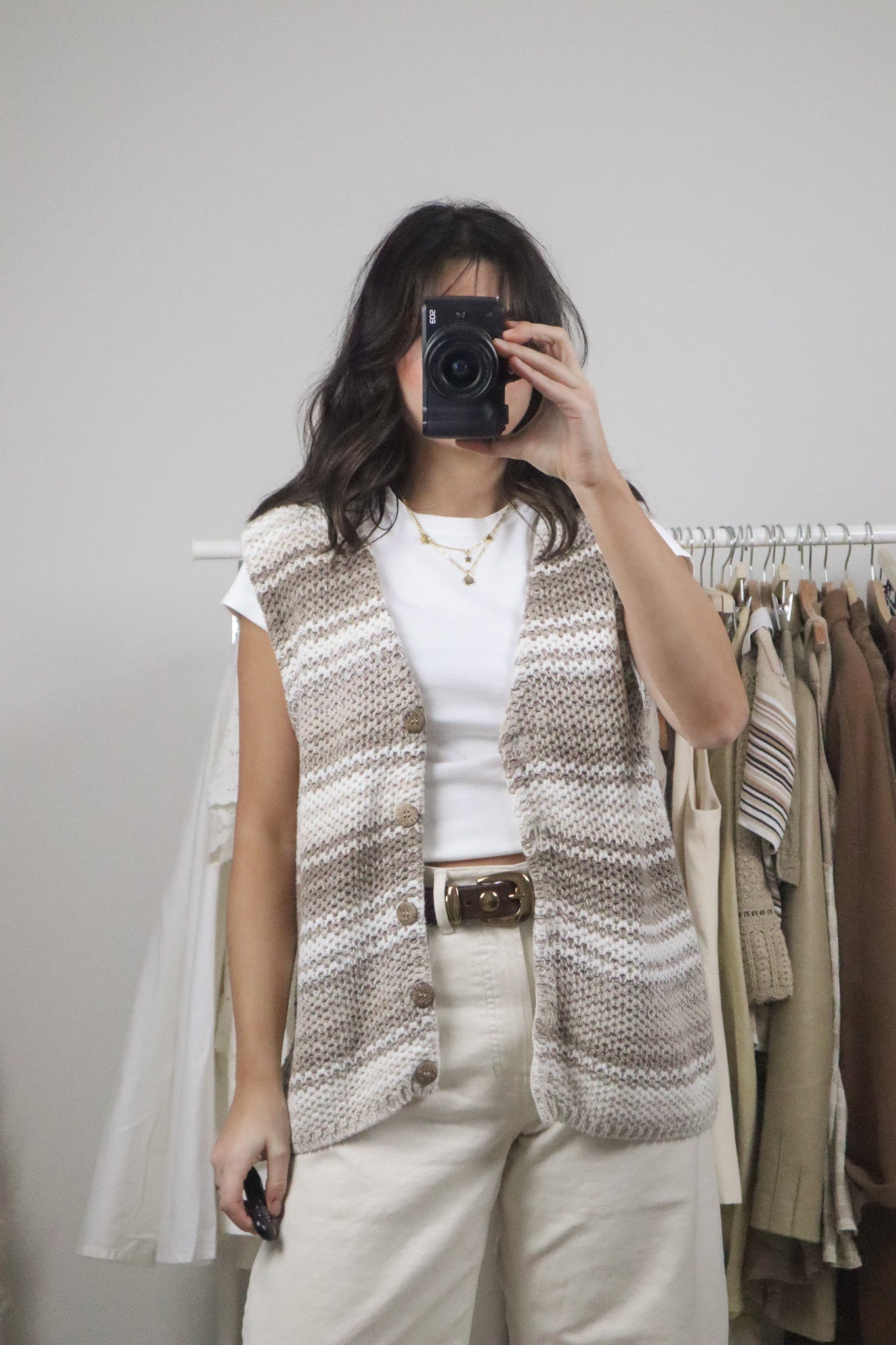 Vintage x Knit Striped Vest (M/L)