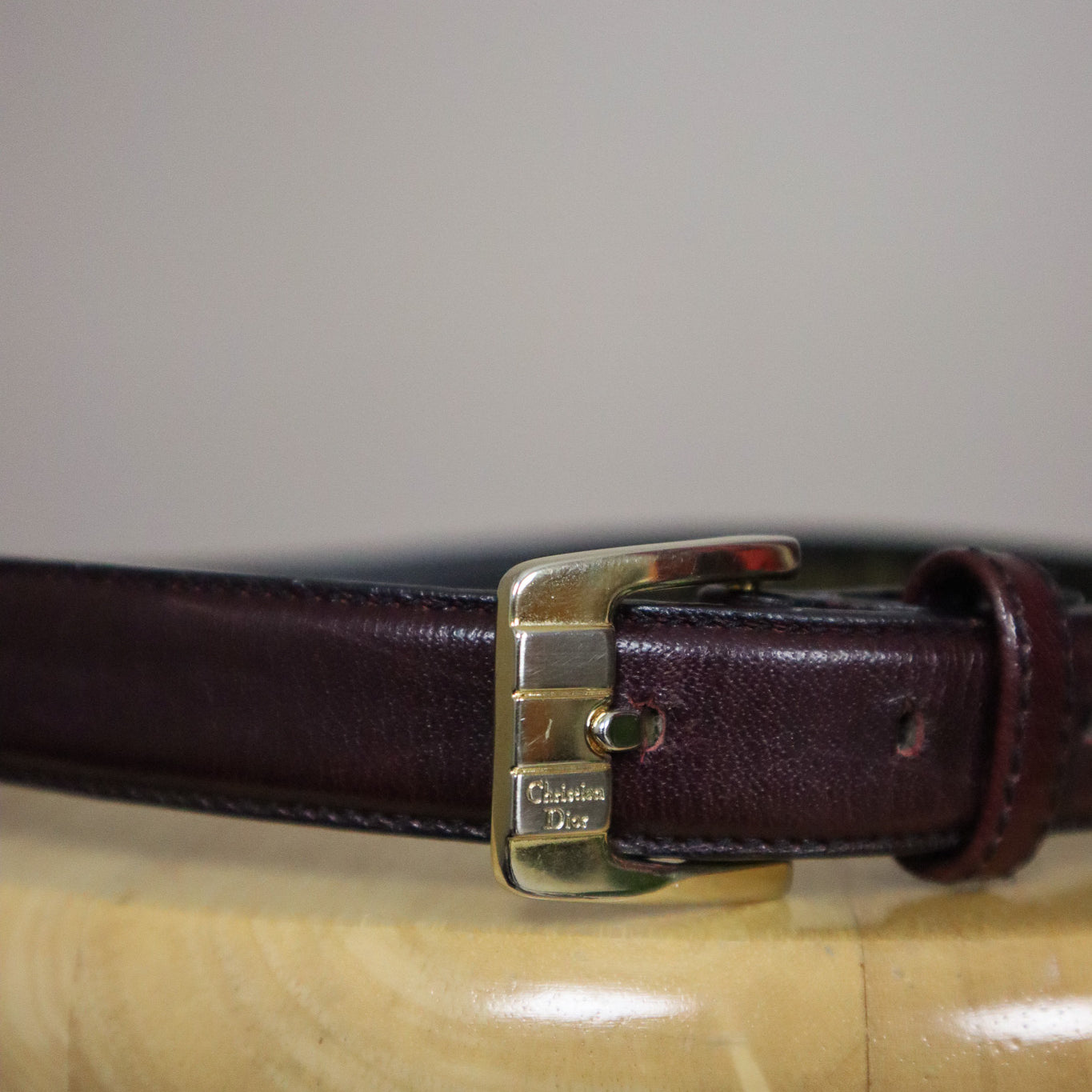 Vintage x Dior Leather Belt (M)