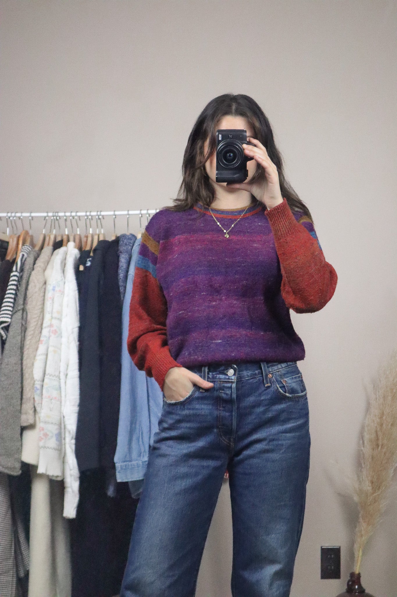 Vintage x Wool Blend Striped Knit (S/M)