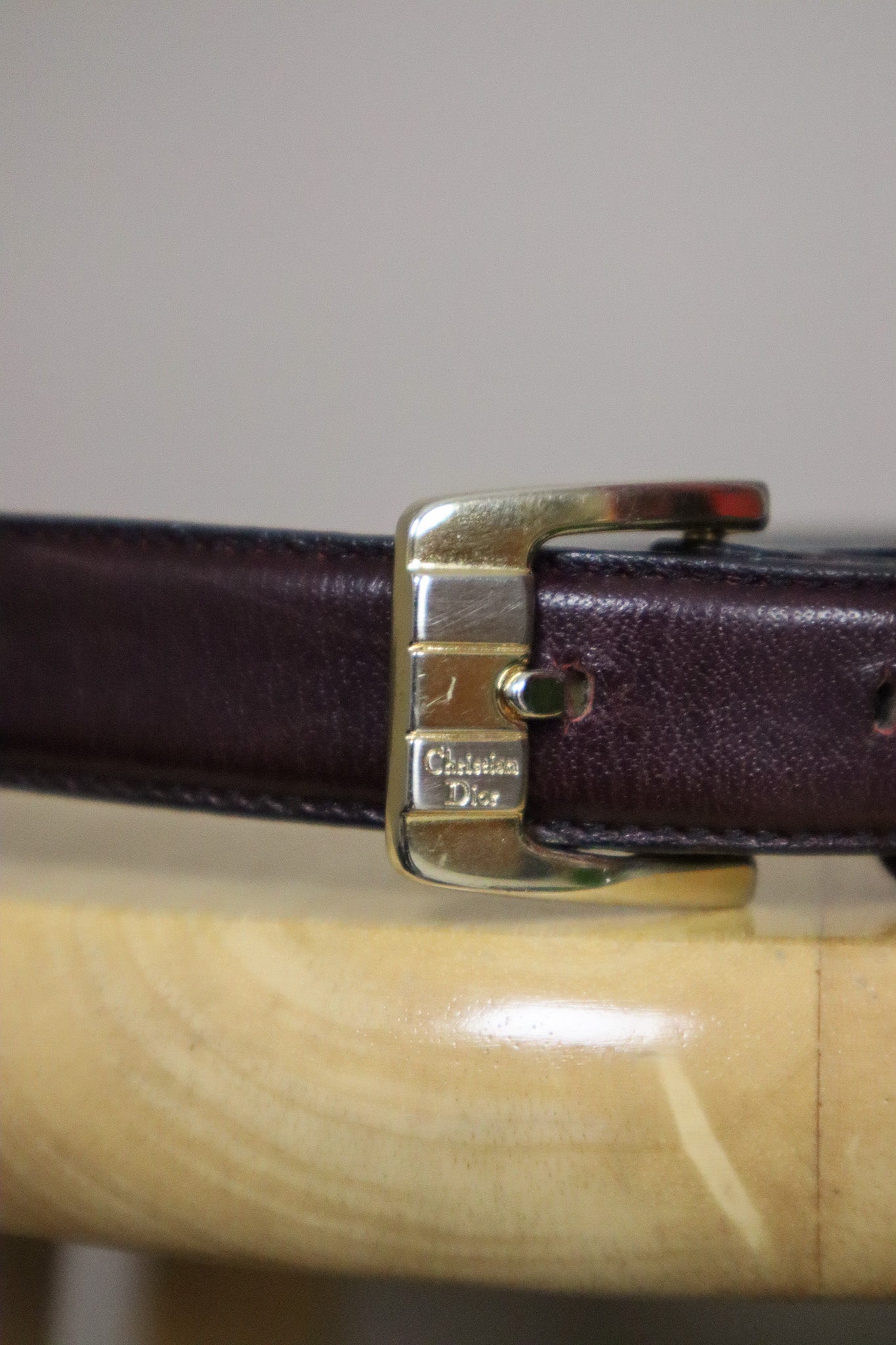 Vintage x Dior Leather Belt (M)