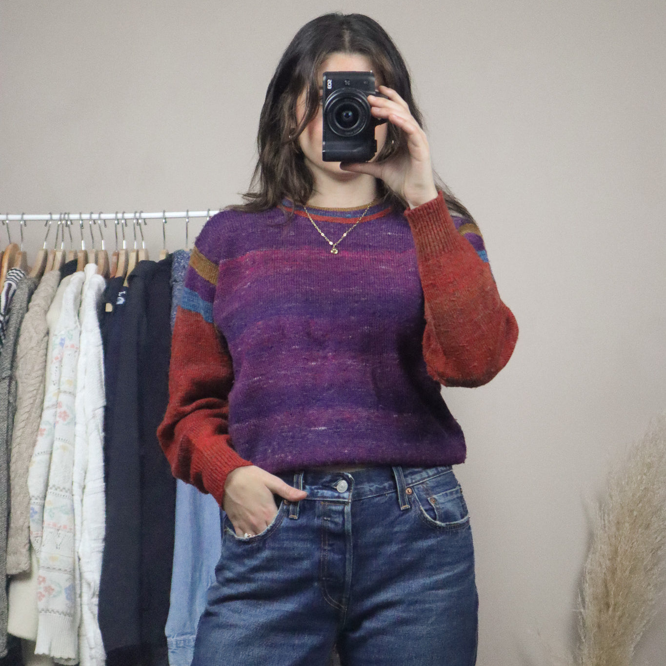 Vintage x Wool Blend Striped Knit (S/M)